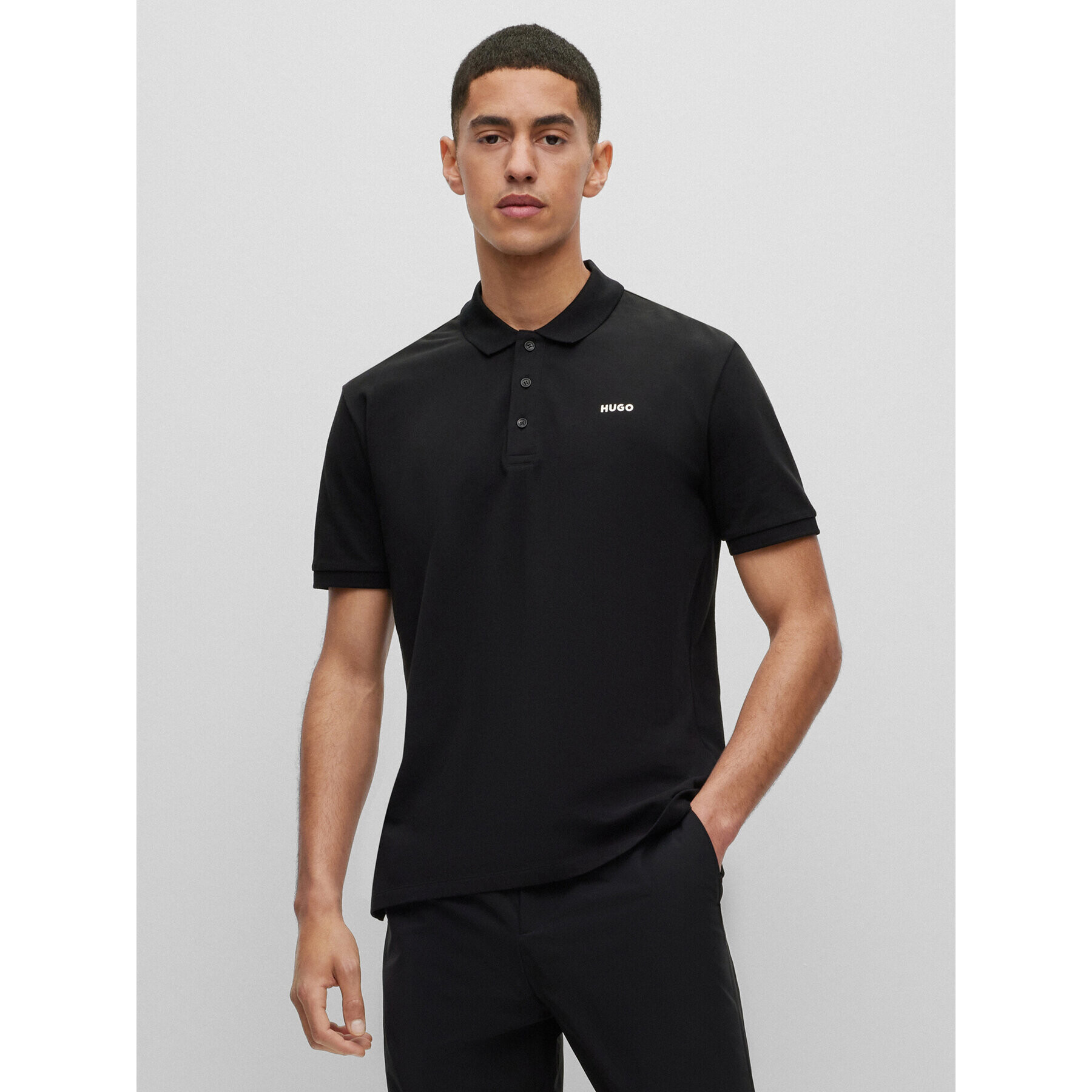 Hugo Tricou polo Donos222 50466182 Negru Regular Fit - Pled.ro