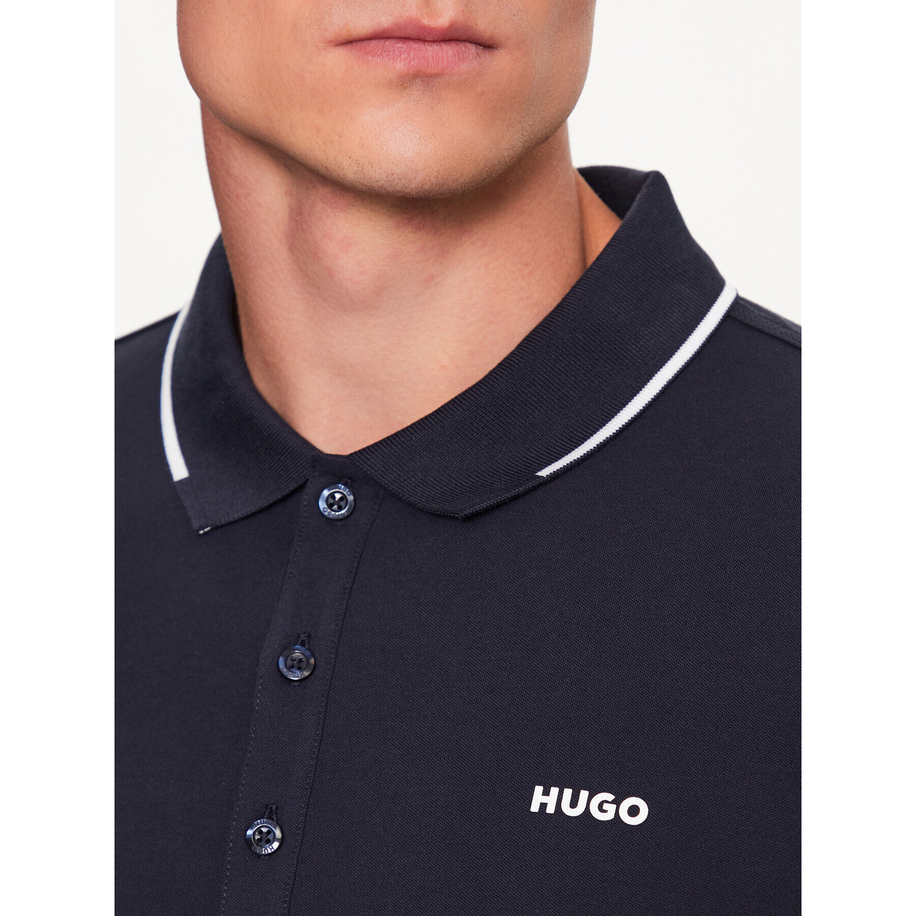 Hugo Tricou polo 50467344 Bleumarin Slim Fit - Pled.ro