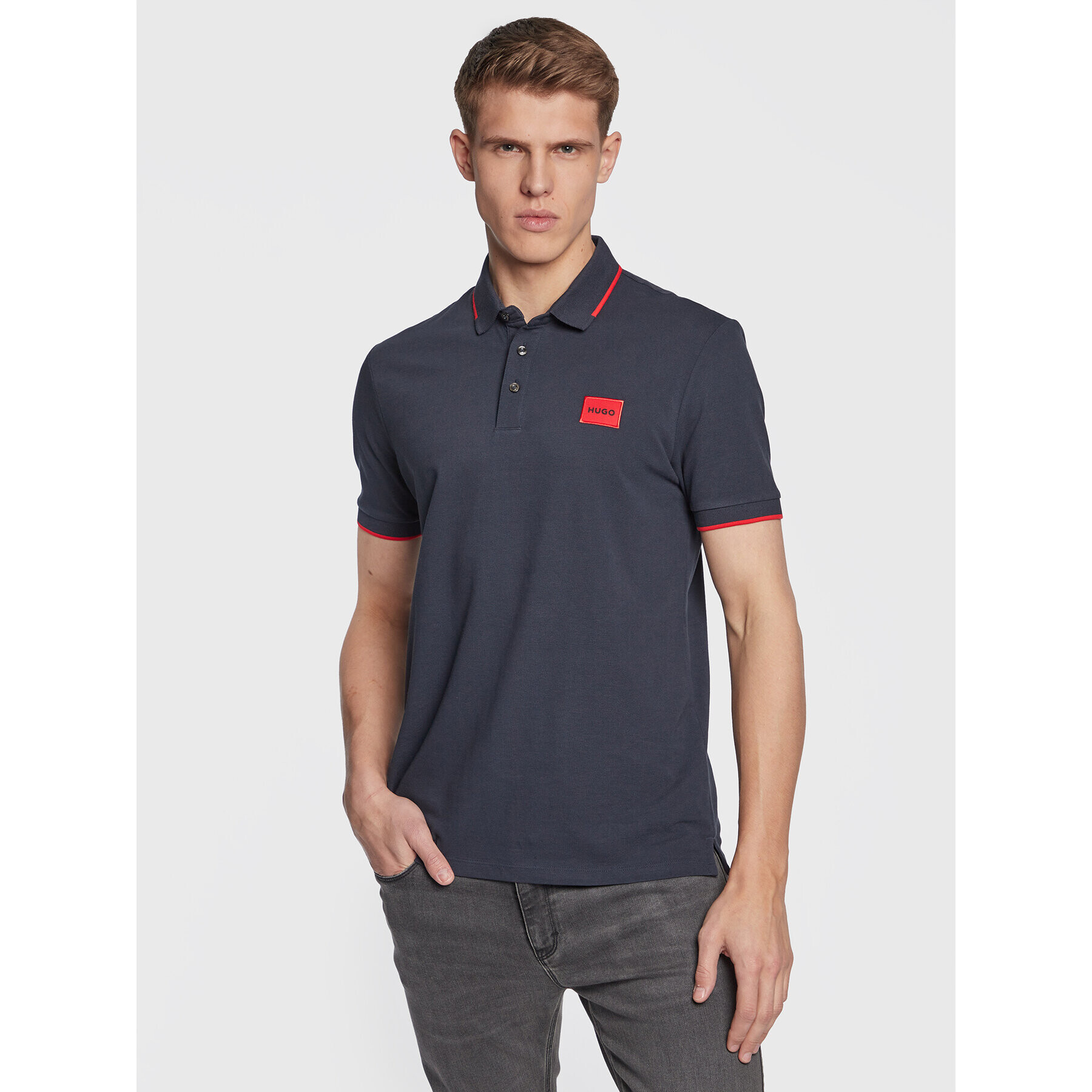 Hugo Tricou polo 50467384 Albastru Slim Fit - Pled.ro