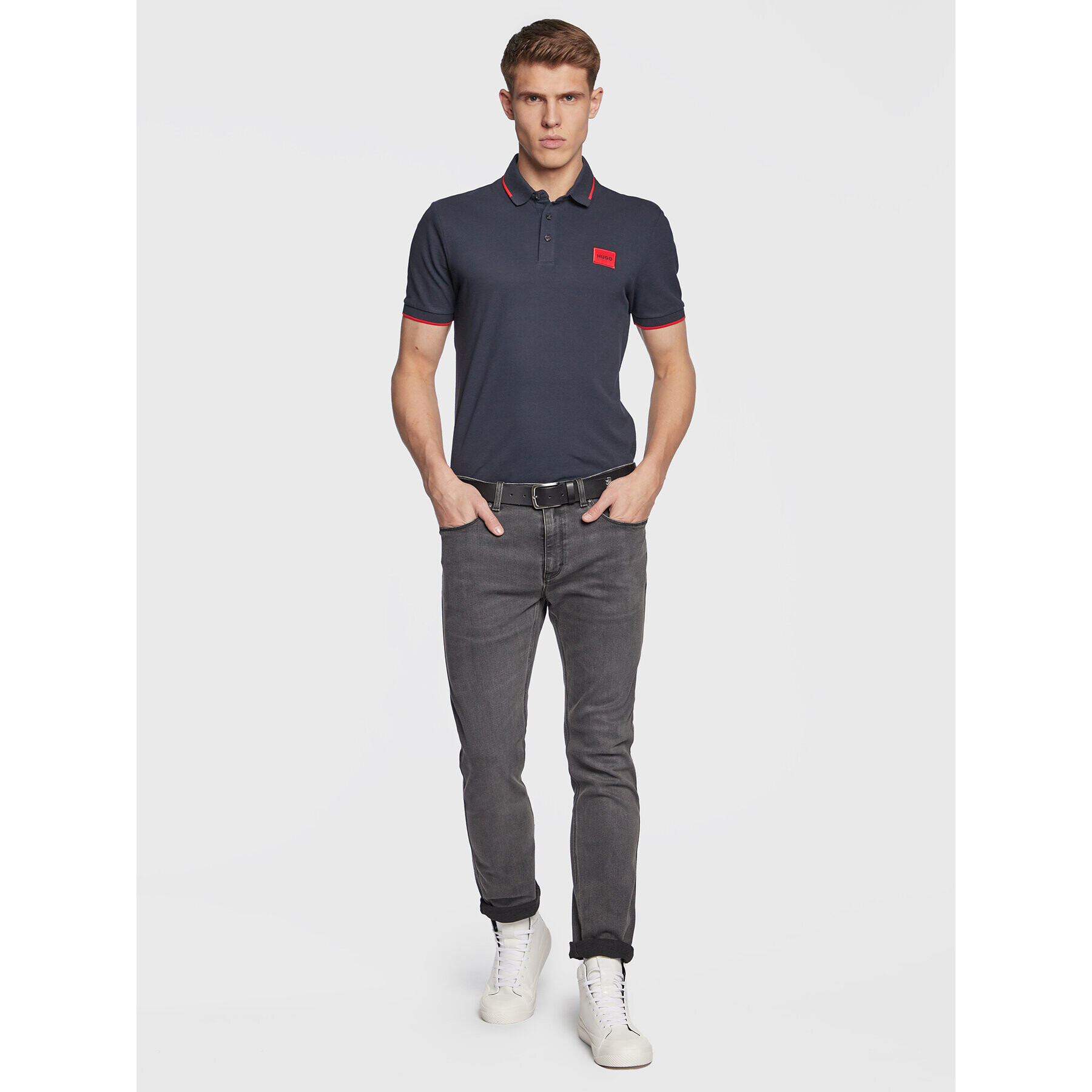 Hugo Tricou polo 50467384 Albastru Slim Fit - Pled.ro