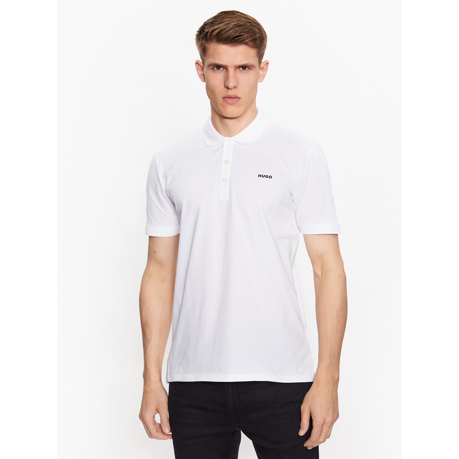 Hugo Tricou polo 50470547 Alb Slim Fit - Pled.ro