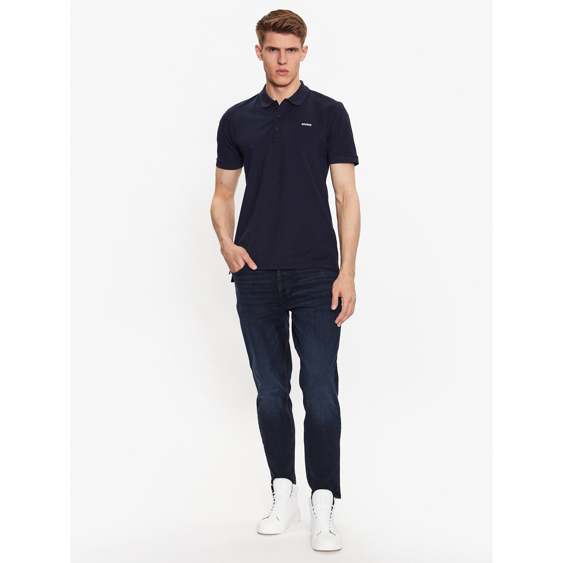 Hugo Tricou polo 50470547 Bleumarin Slim Fit - Pled.ro