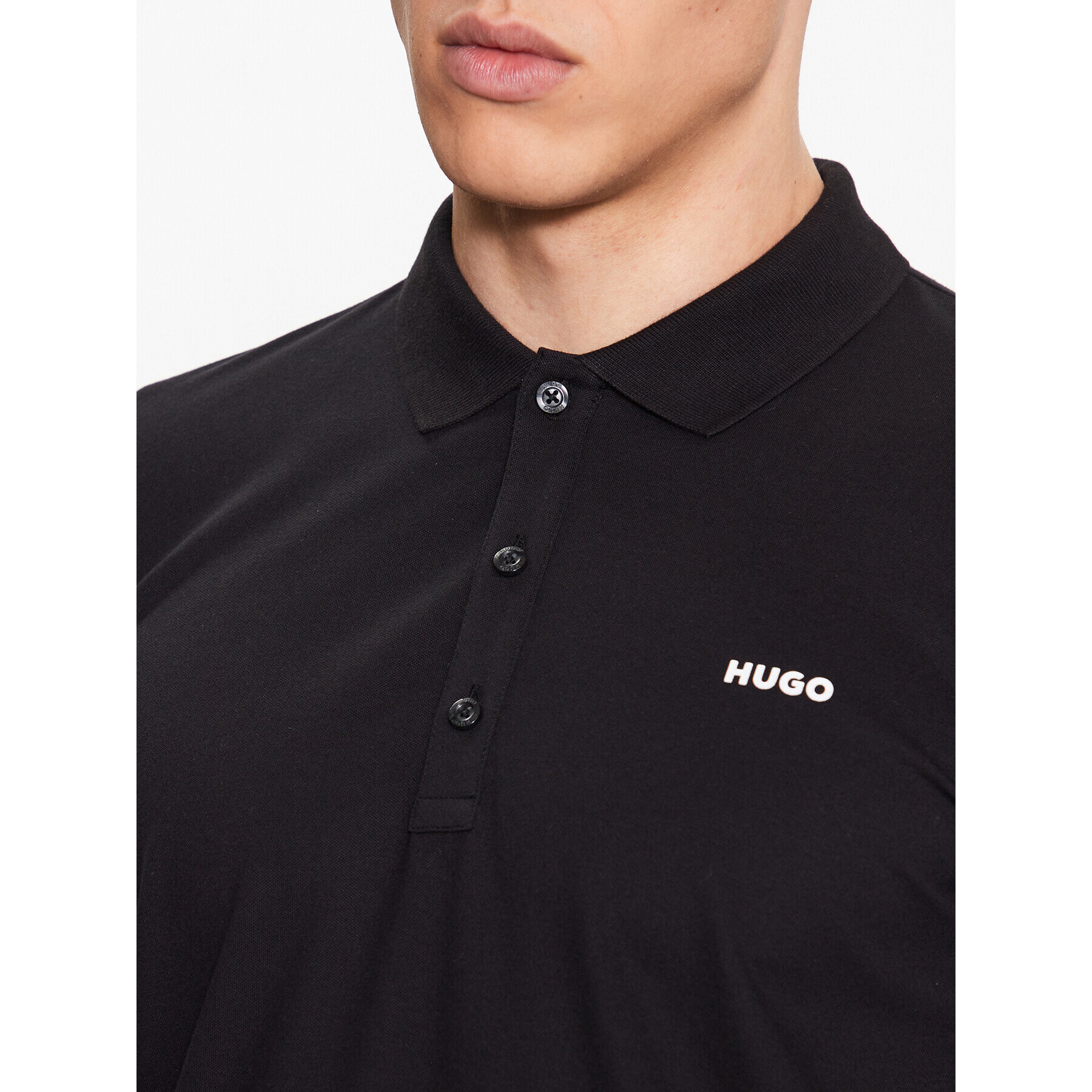 Hugo Tricou polo 50470547 Negru Slim Fit - Pled.ro