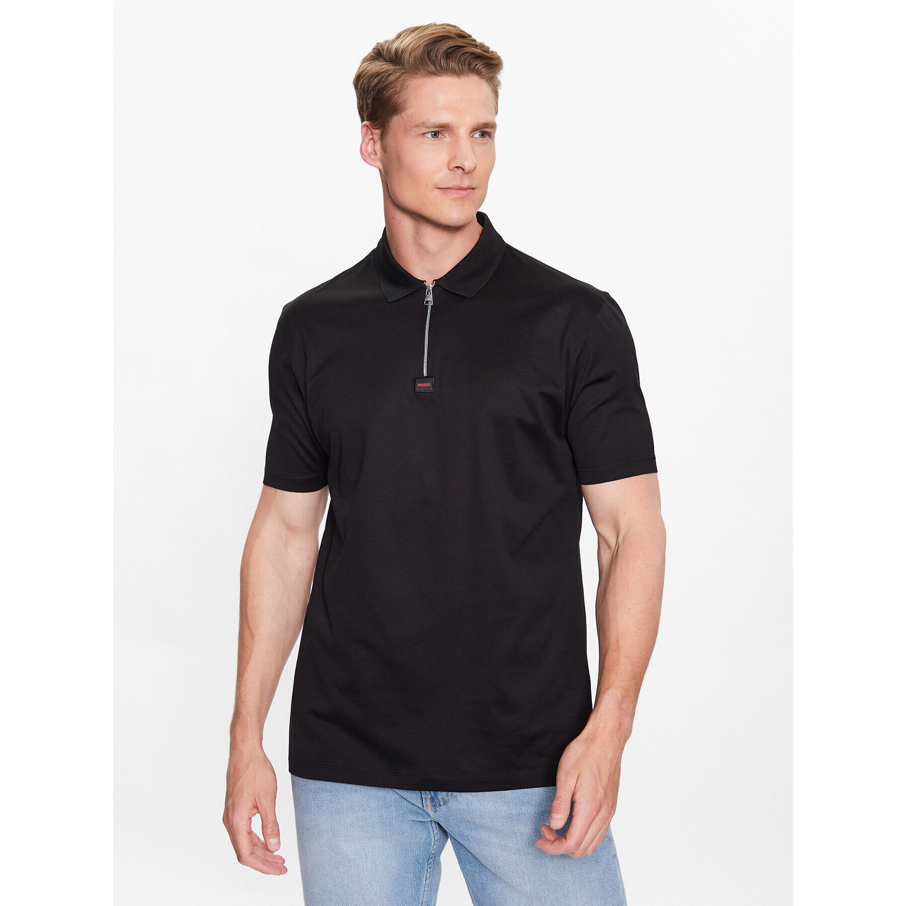 Hugo Tricou polo Deresom223 50473789 Negru Regular Fit - Pled.ro