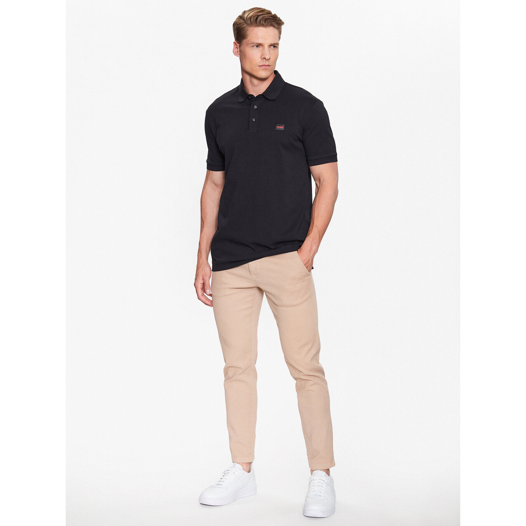 Hugo Tricou polo 50490770 Negru Slim Fit - Pled.ro