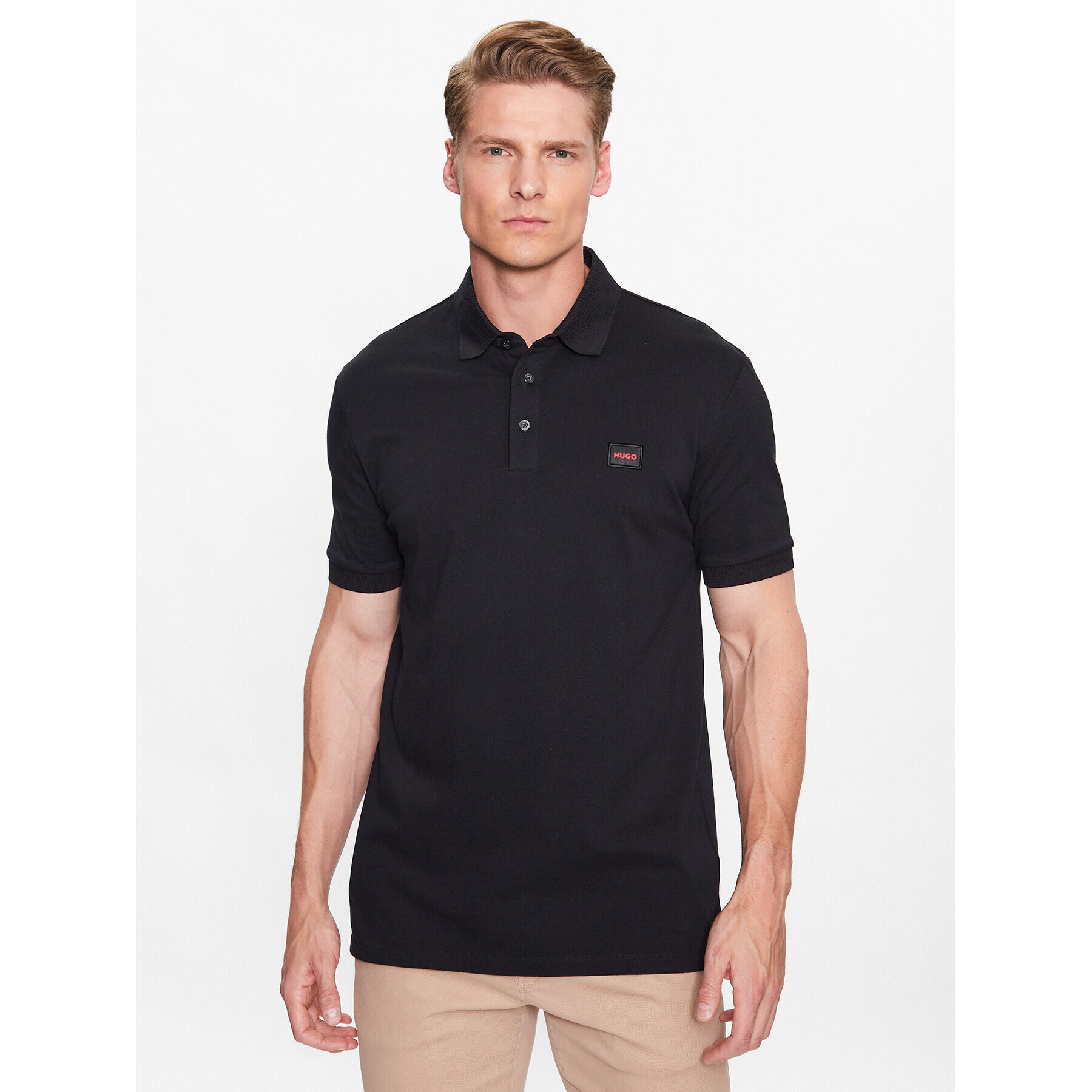 Hugo Tricou polo 50490770 Negru Slim Fit - Pled.ro