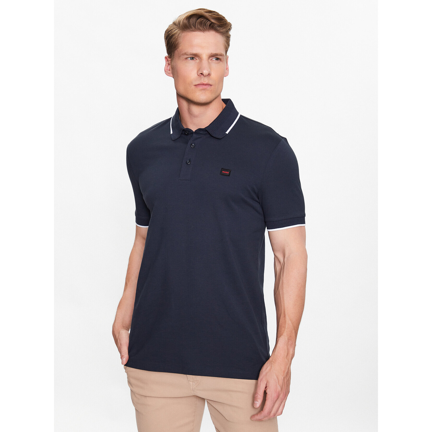 Hugo Tricou polo 50490775 Bleumarin Slim Fit - Pled.ro