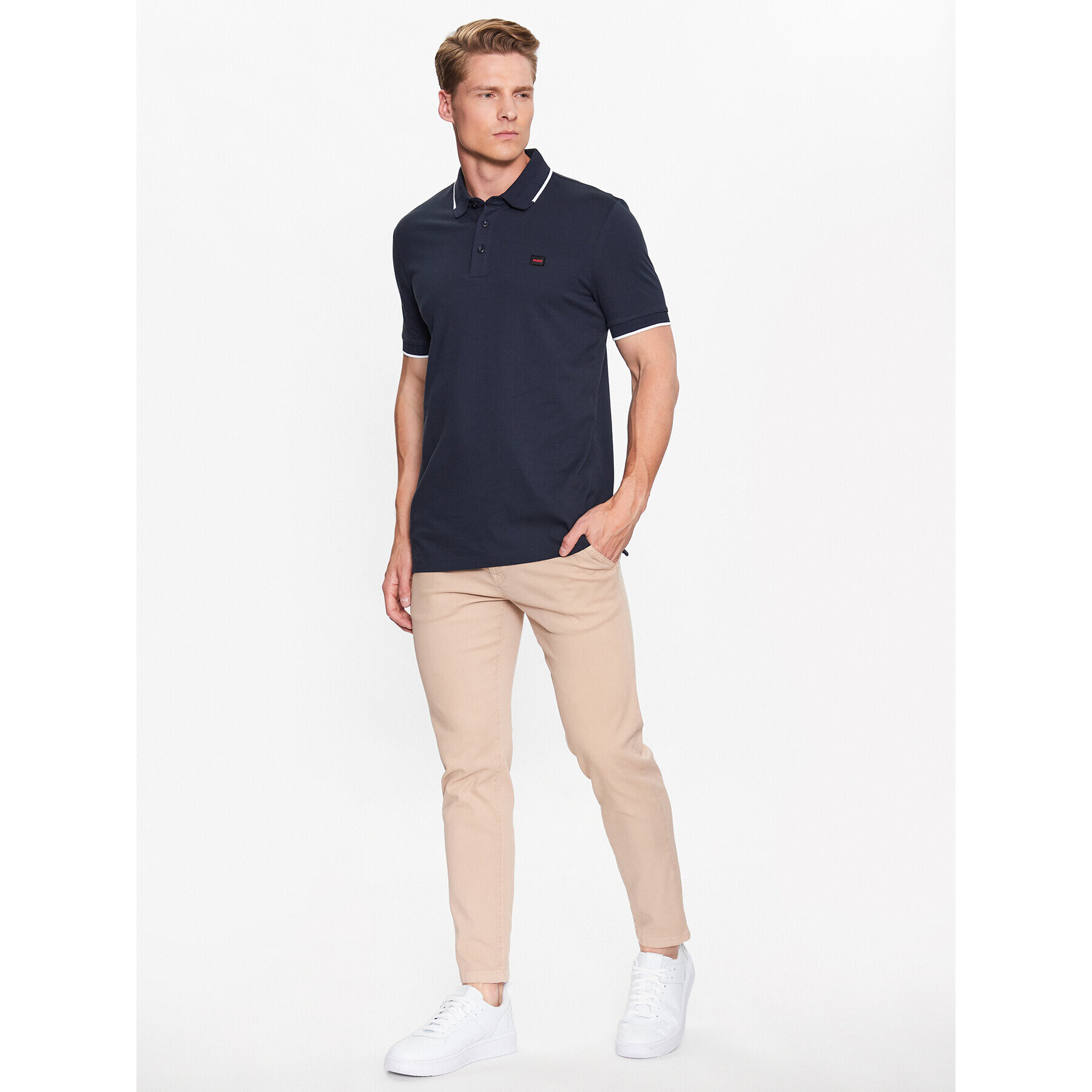 Hugo Tricou polo 50490775 Bleumarin Slim Fit - Pled.ro