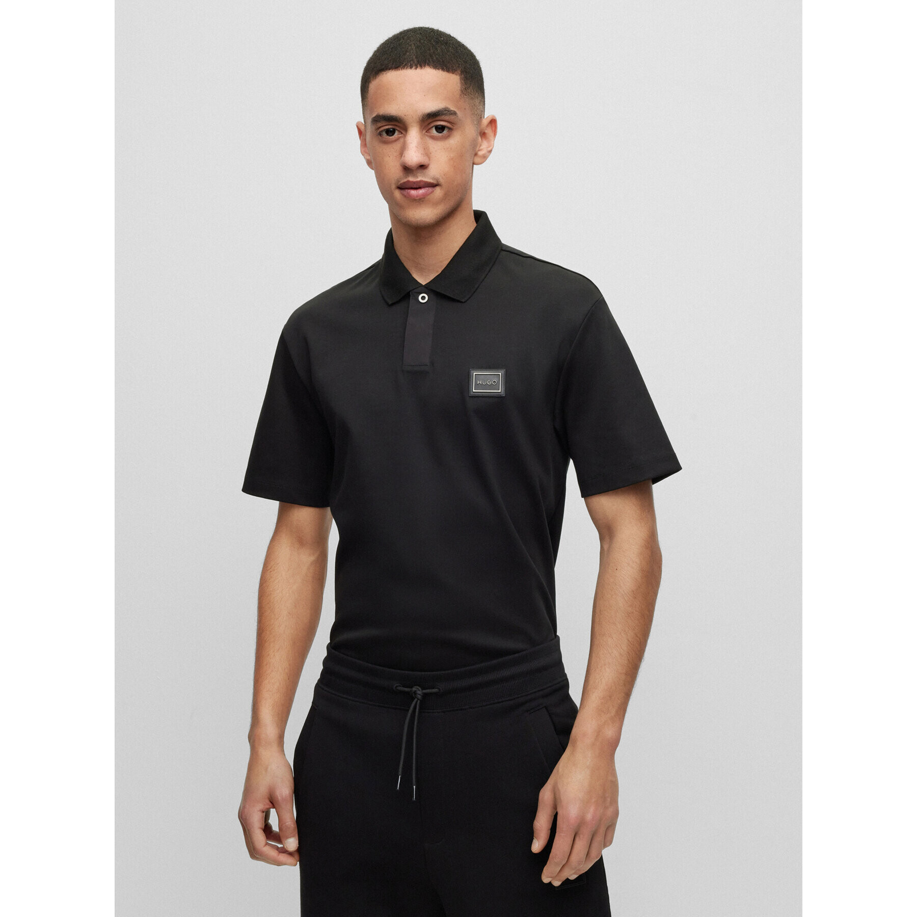 Hugo Tricou polo Dagros 50493036 Negru Regular Fit - Pled.ro