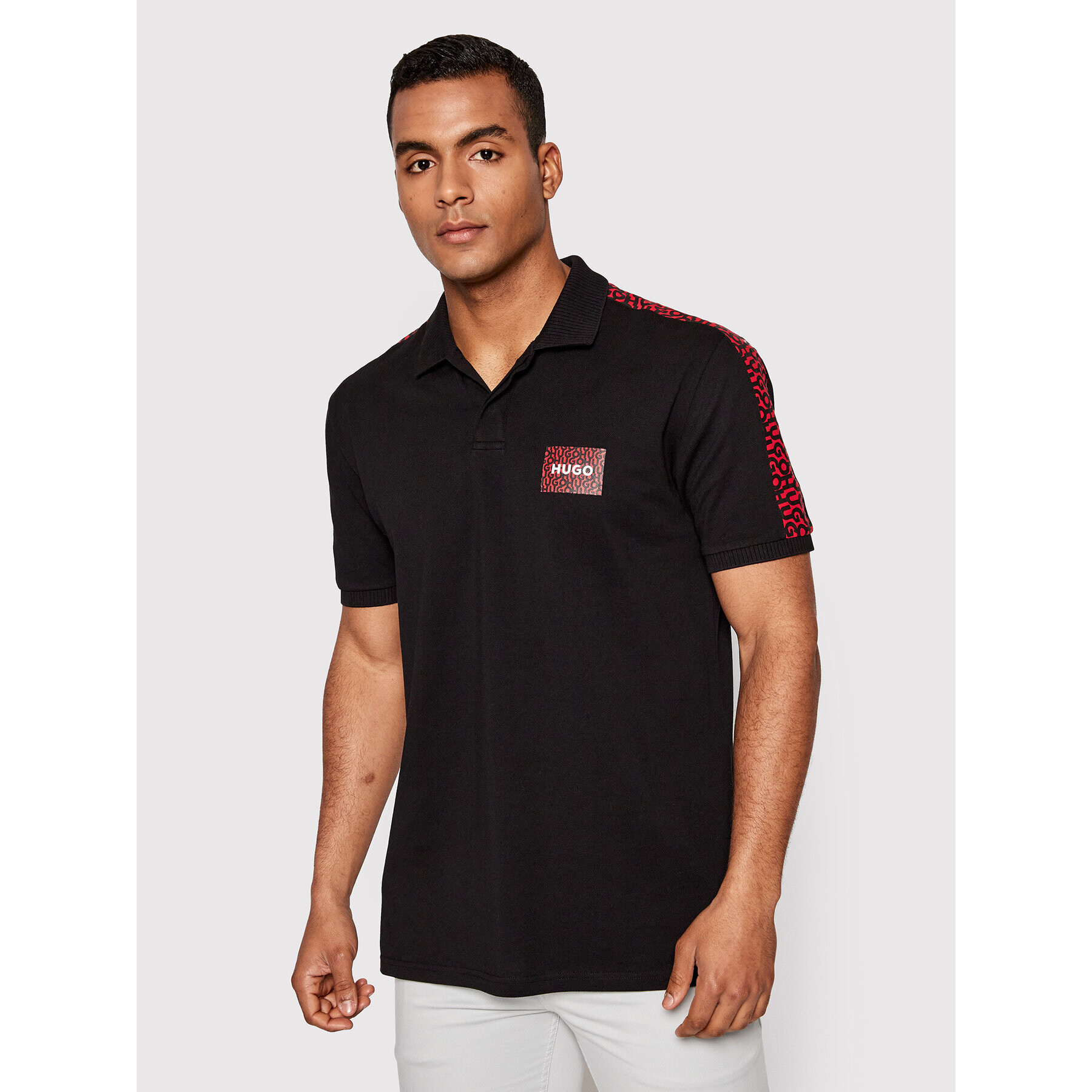 Hugo Tricou polo Daplin 50471638 Negru Regular Fit - Pled.ro