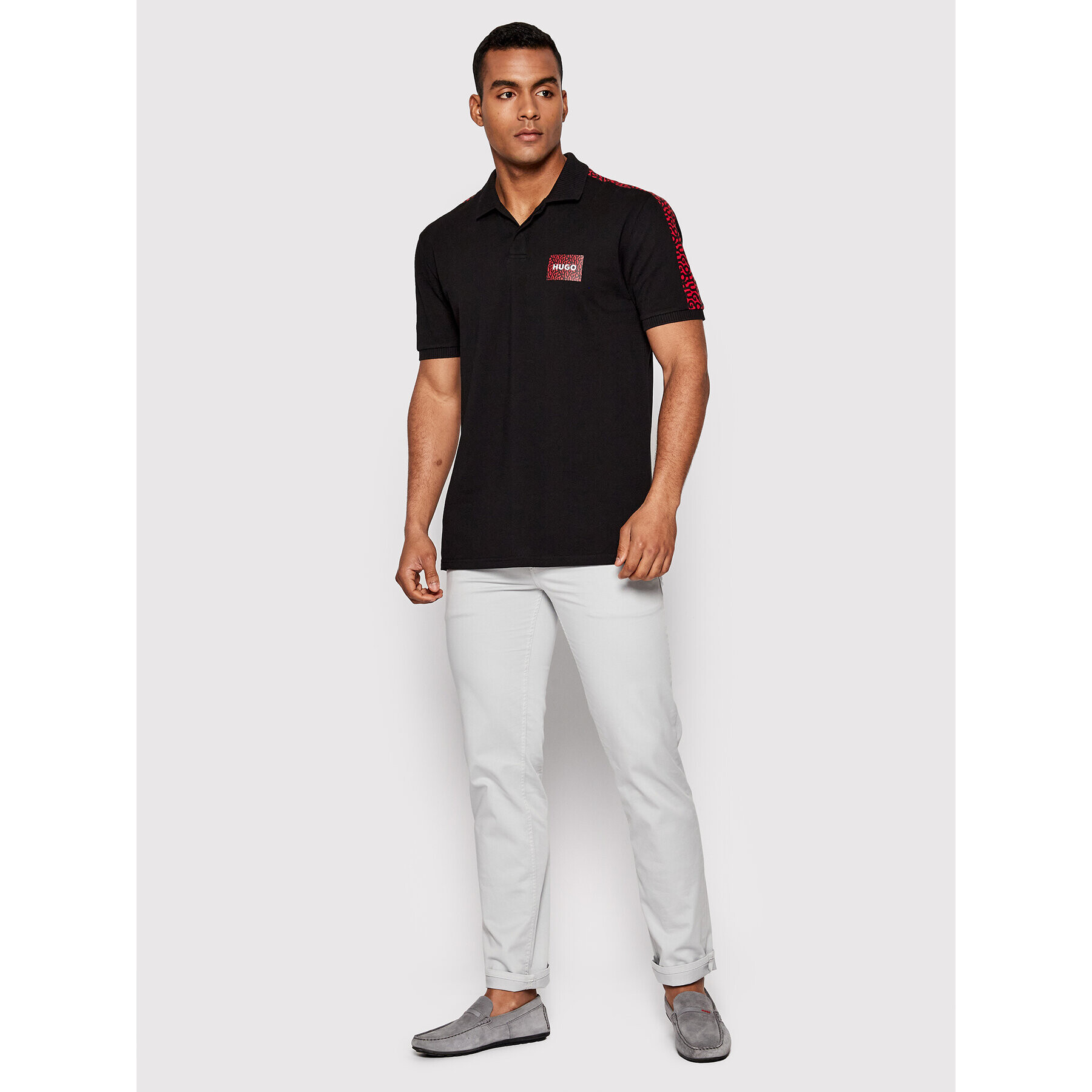 Hugo Tricou polo Daplin 50471638 Negru Regular Fit - Pled.ro