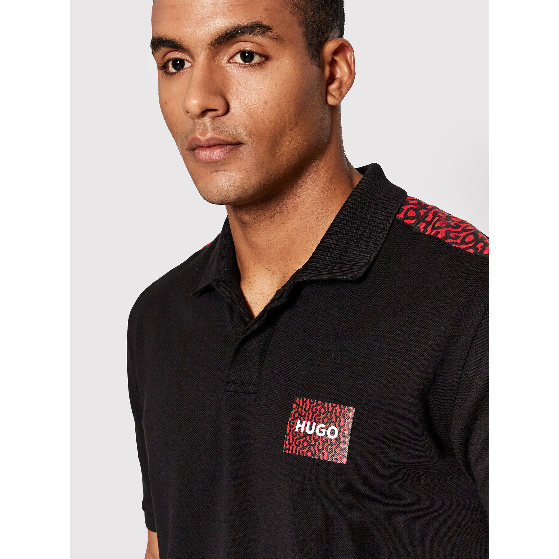 Hugo Tricou polo Daplin 50471638 Negru Regular Fit - Pled.ro