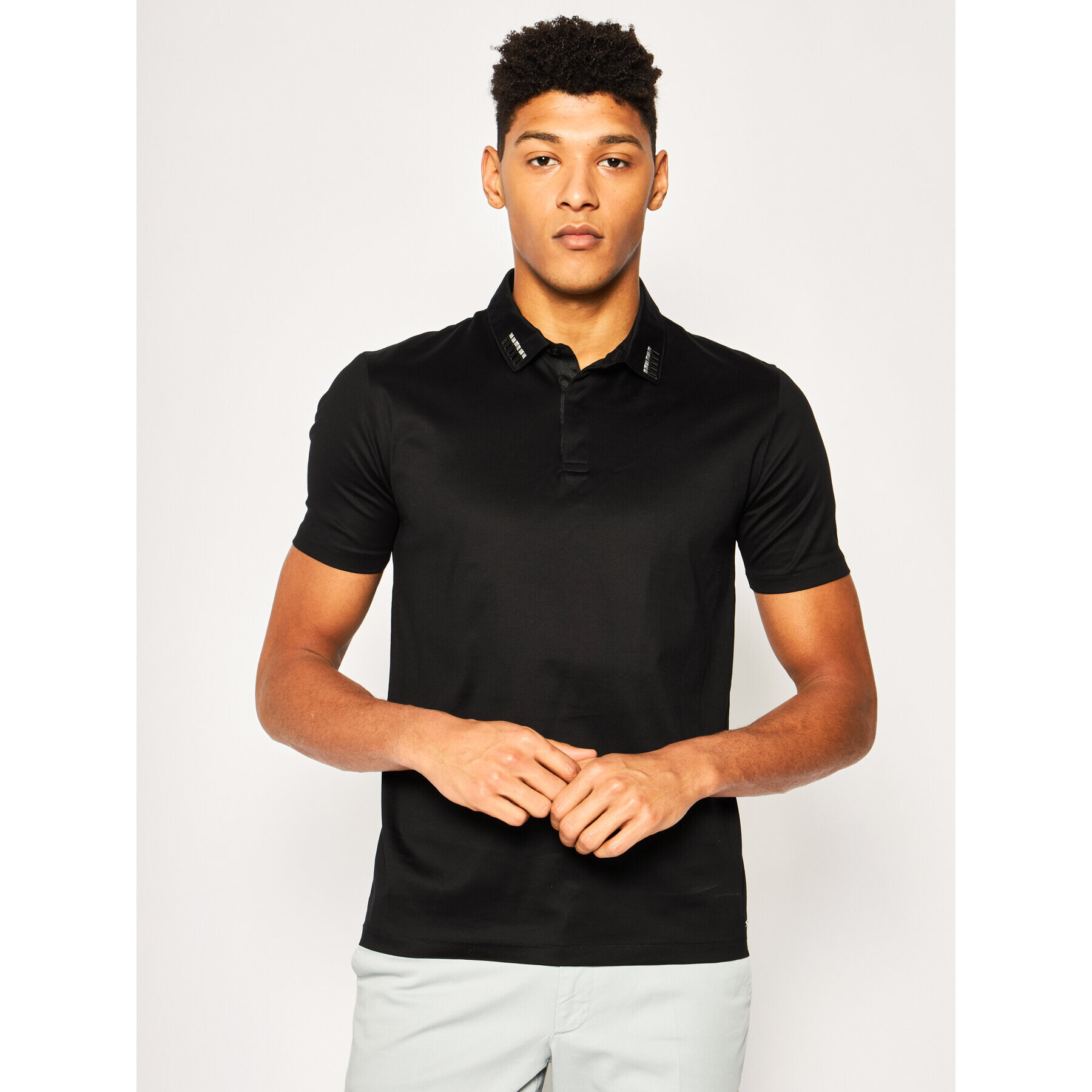 Hugo Tricou polo Daviour 50425758 Negru Slim Fit - Pled.ro