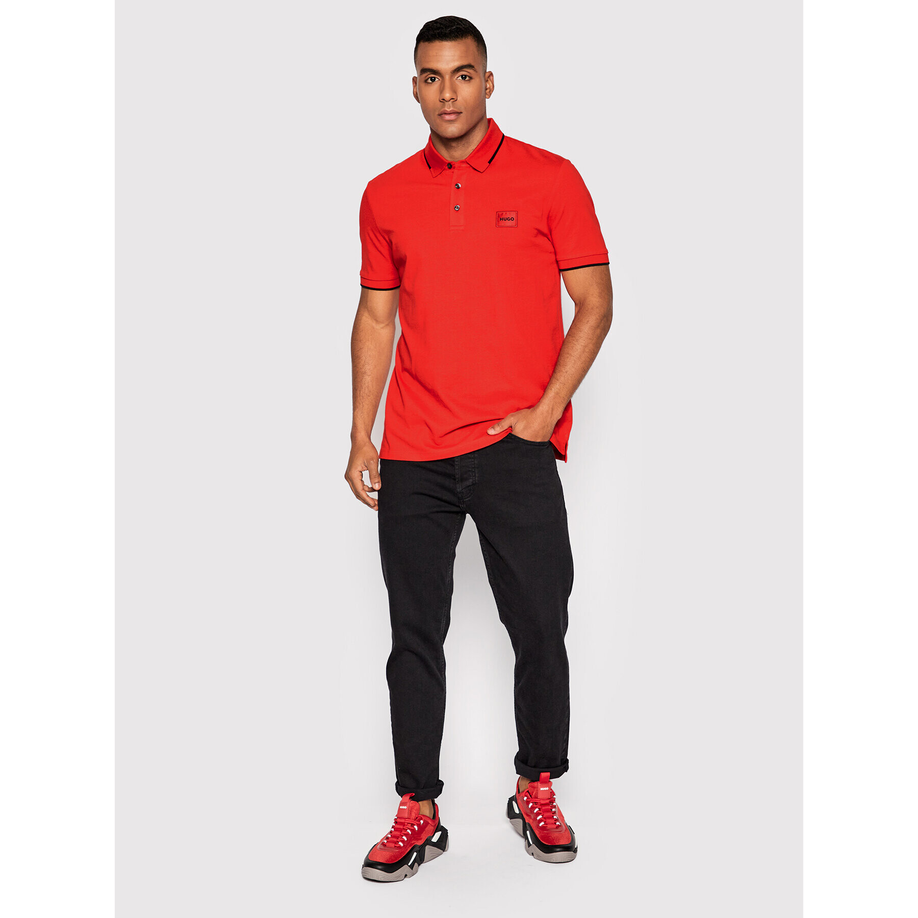 Hugo Tricou polo Deresino 50467384 Roșu Slim Fit - Pled.ro