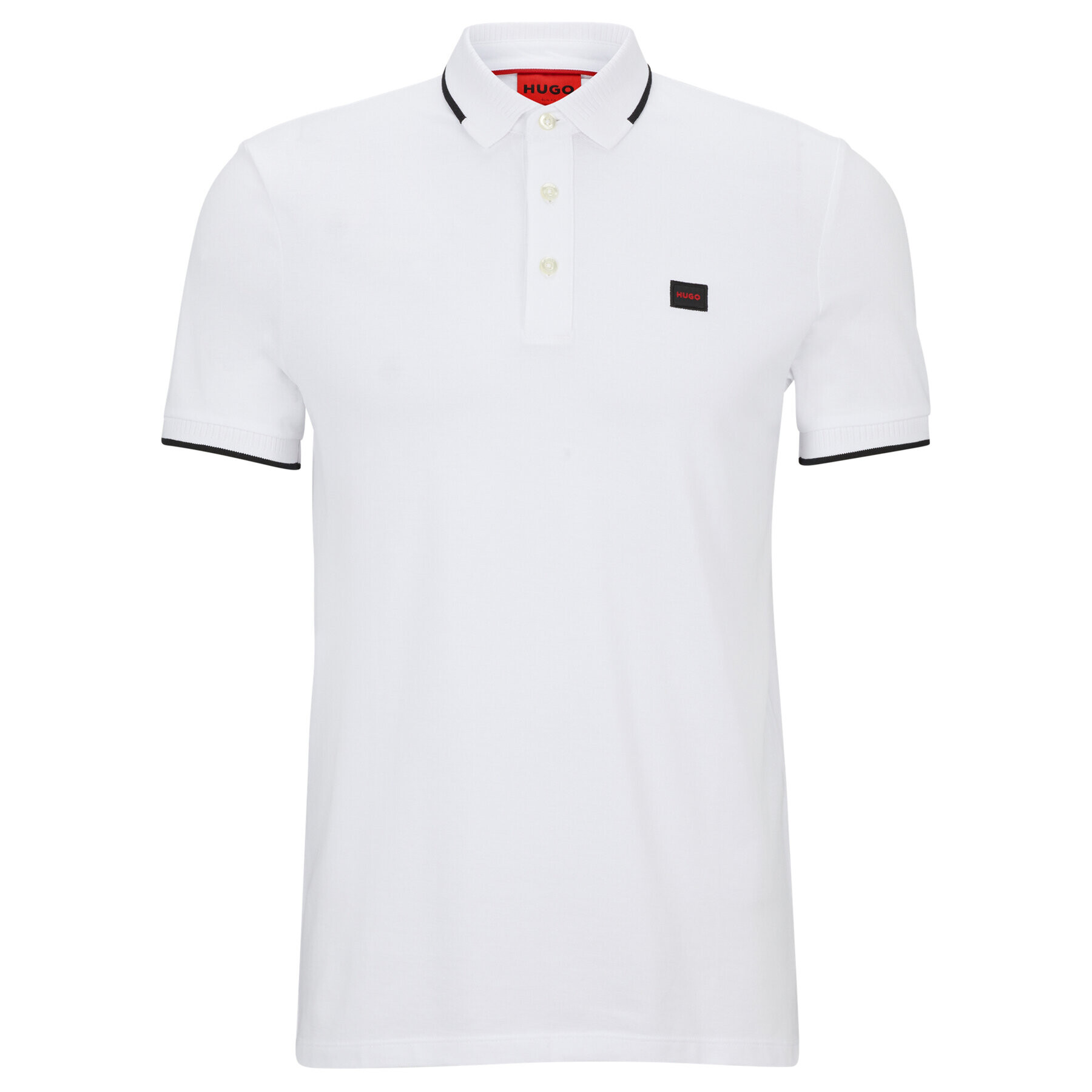 Hugo Tricou polo Deresino232 50490775 Alb Slim Fit - Pled.ro