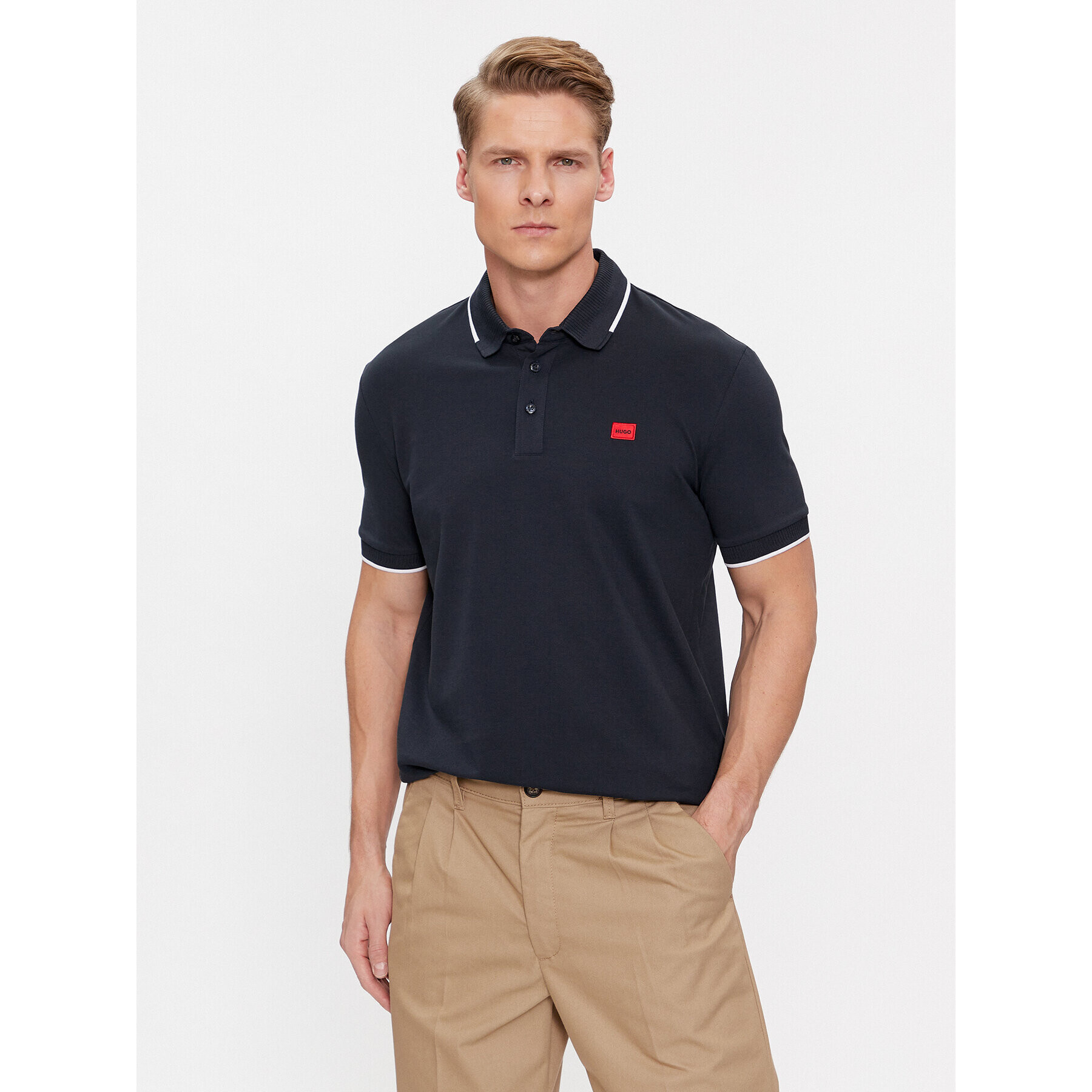 Hugo Tricou polo Deresino232 50490775 Bleumarin Slim Fit - Pled.ro