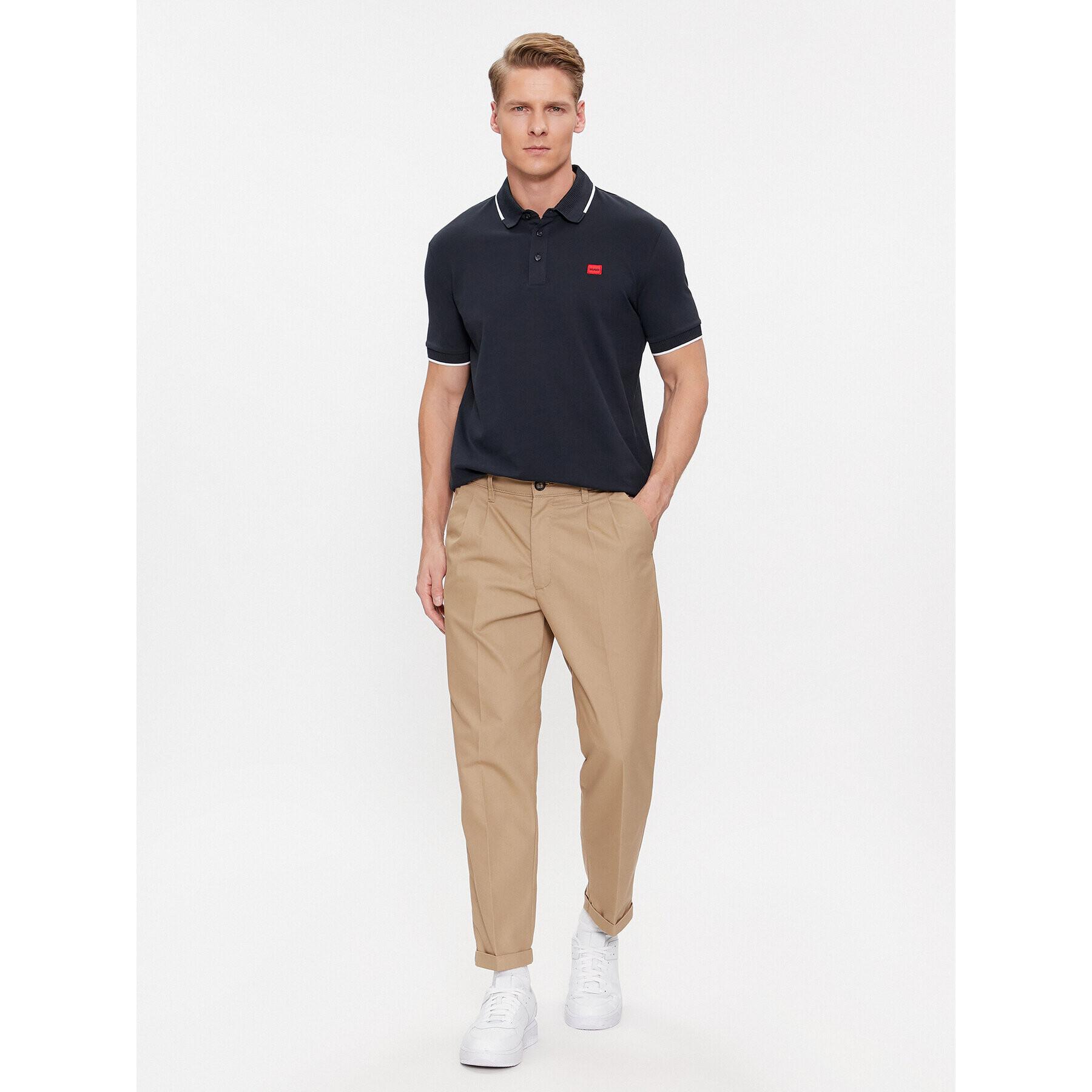 Hugo Tricou polo Deresino232 50490775 Bleumarin Slim Fit - Pled.ro