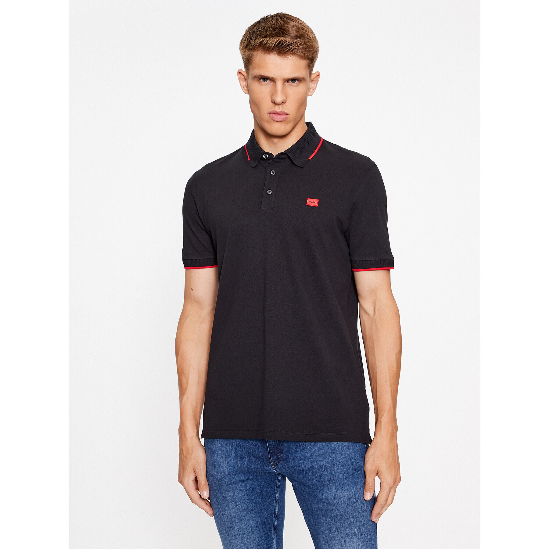 Hugo Tricou polo Deresino232 50490775 Negru Slim Fit - Pled.ro