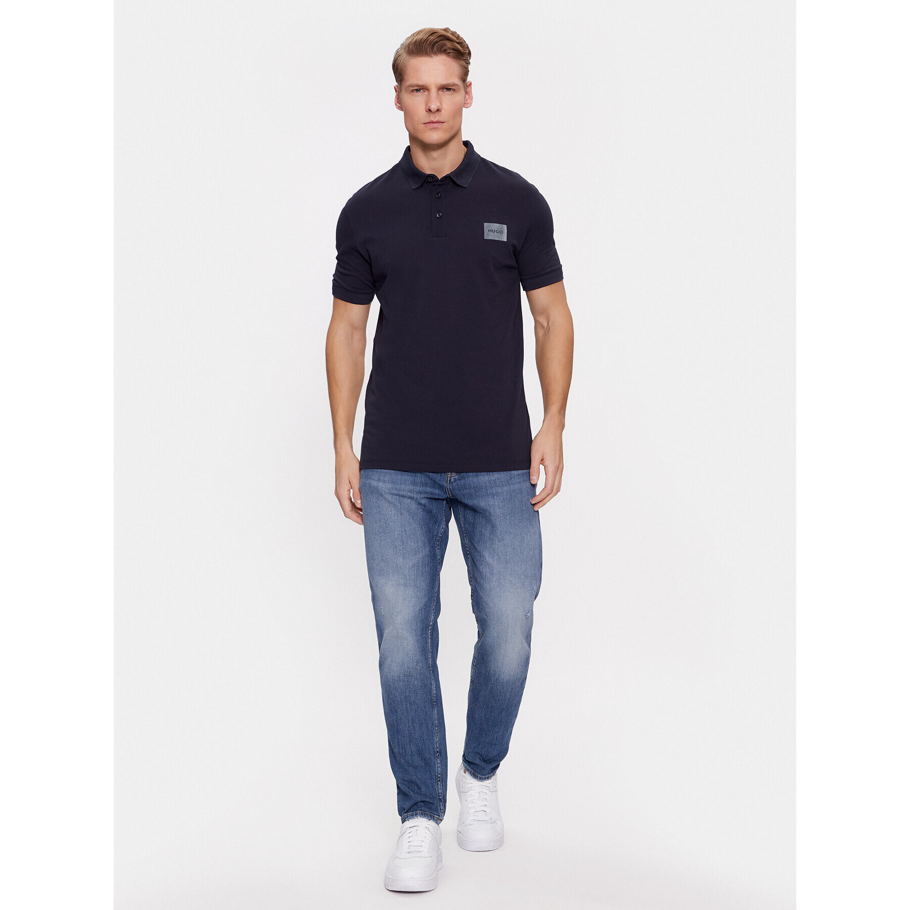 Hugo Tricou polo Dereso_V 50501022 Albastru Regular Fit - Pled.ro