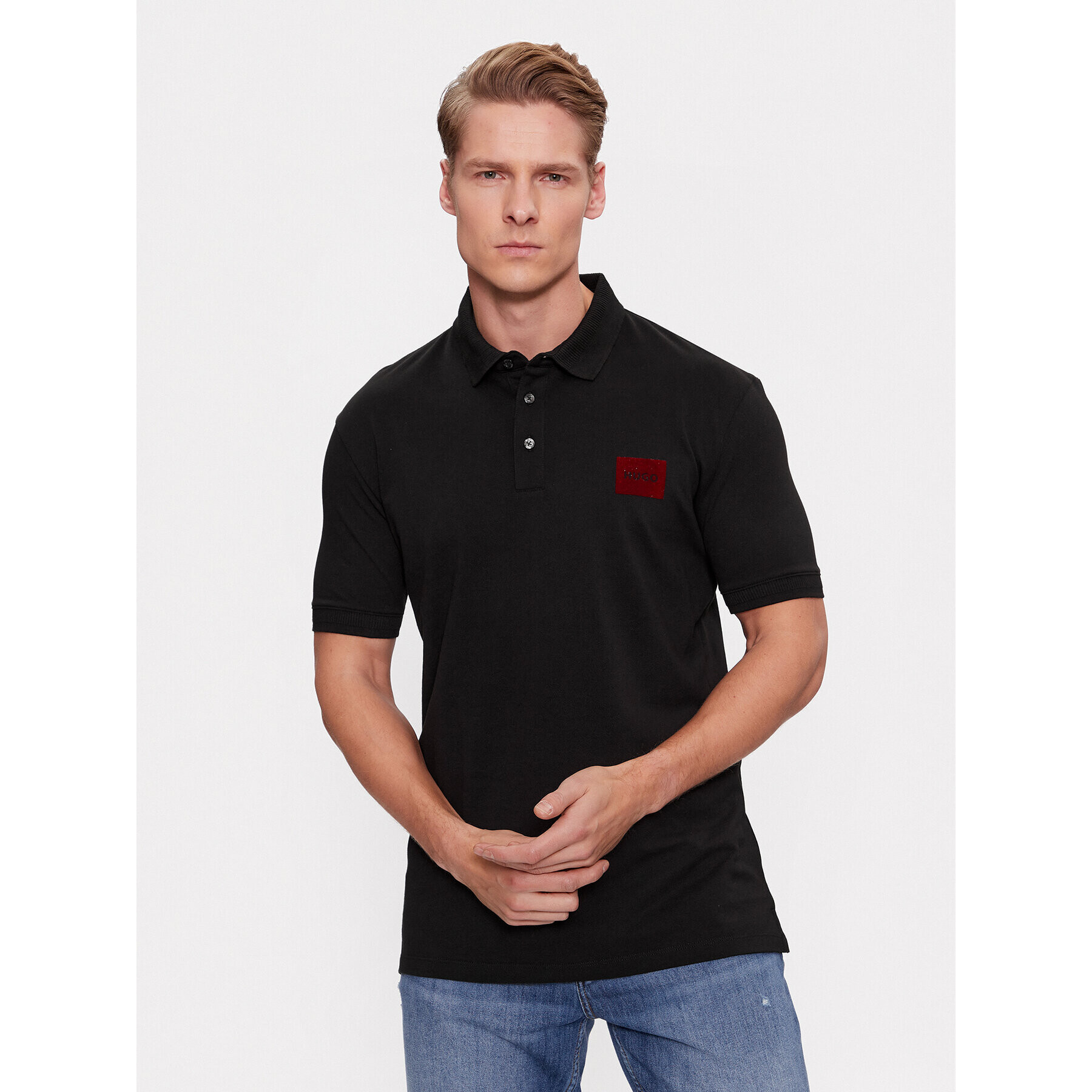 Hugo Tricou polo Dereso_V 50501022 Negru Regular Fit - Pled.ro