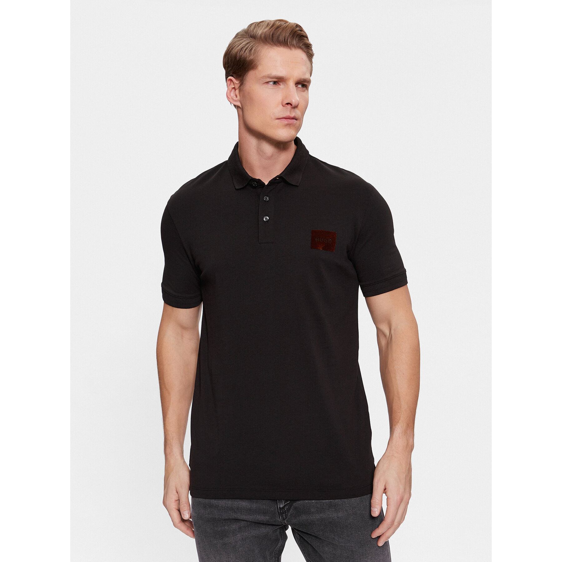 Hugo Tricou polo Dereso_V 50501022 Negru Regular Fit - Pled.ro