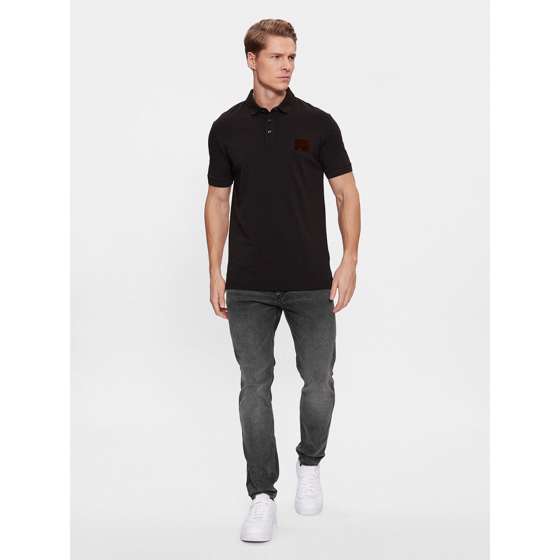 Hugo Tricou polo Dereso_V 50501022 Negru Regular Fit - Pled.ro