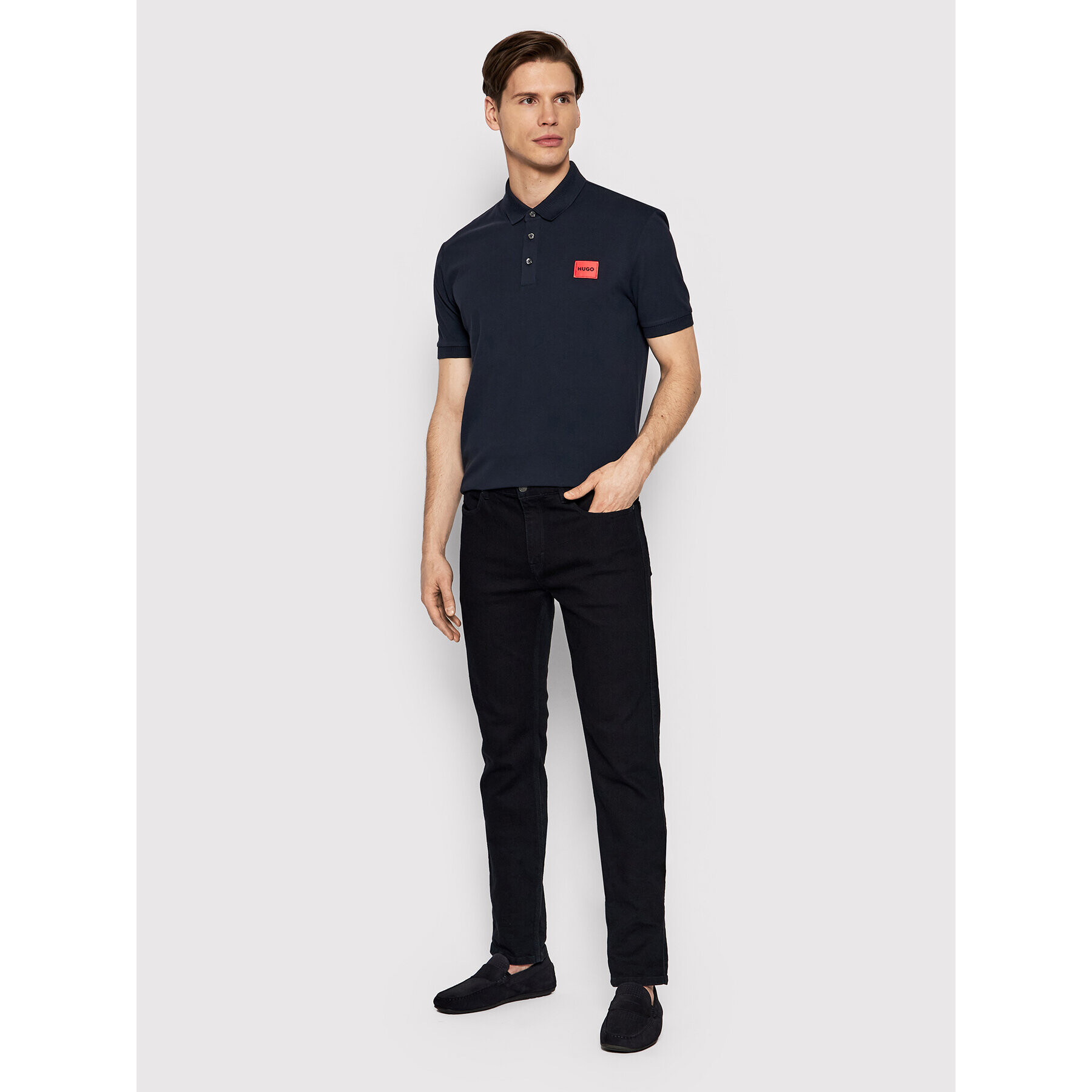 Hugo Tricou polo Dereso222 50466202 Bleumarin Slim Fit - Pled.ro