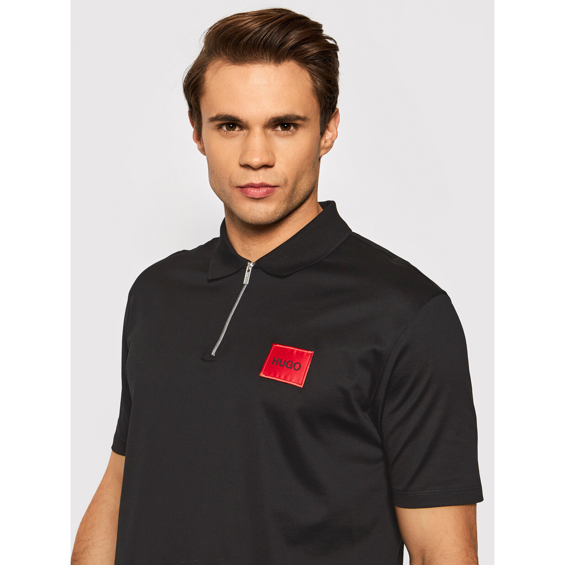 Hugo Tricou polo Deresom 50458180 Negru Regular Fit - Pled.ro