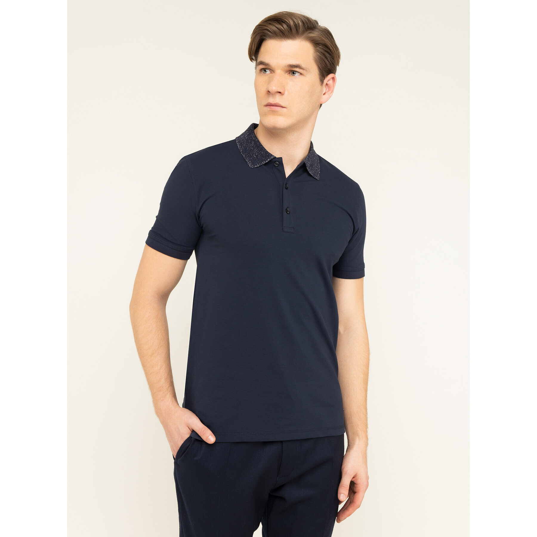 Hugo Tricou polo Dinoso201 50421593 Bleumarin Slim Fit - Pled.ro