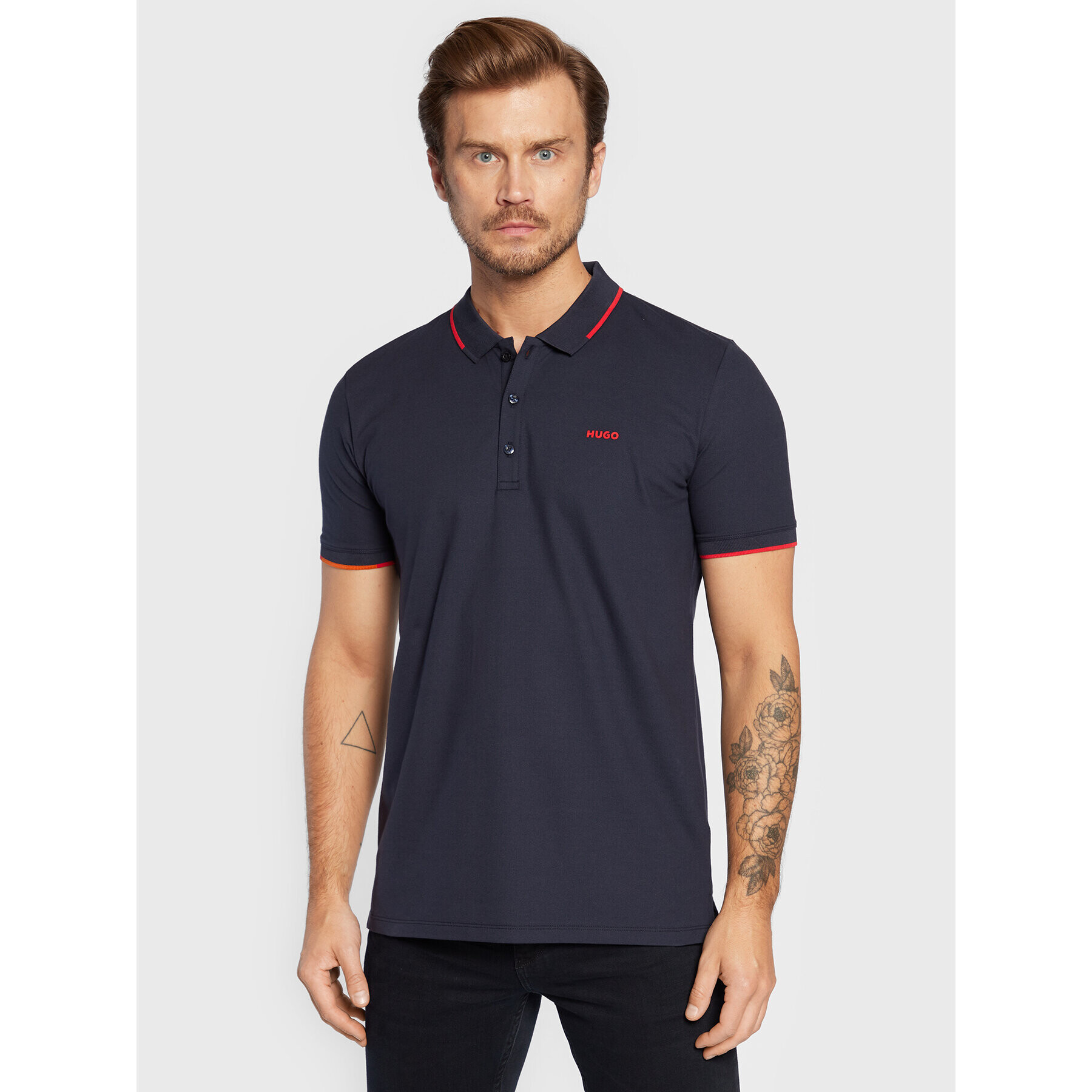 Hugo Tricou polo Dinoso222 50467344 Bleumarin Slim Fit - Pled.ro