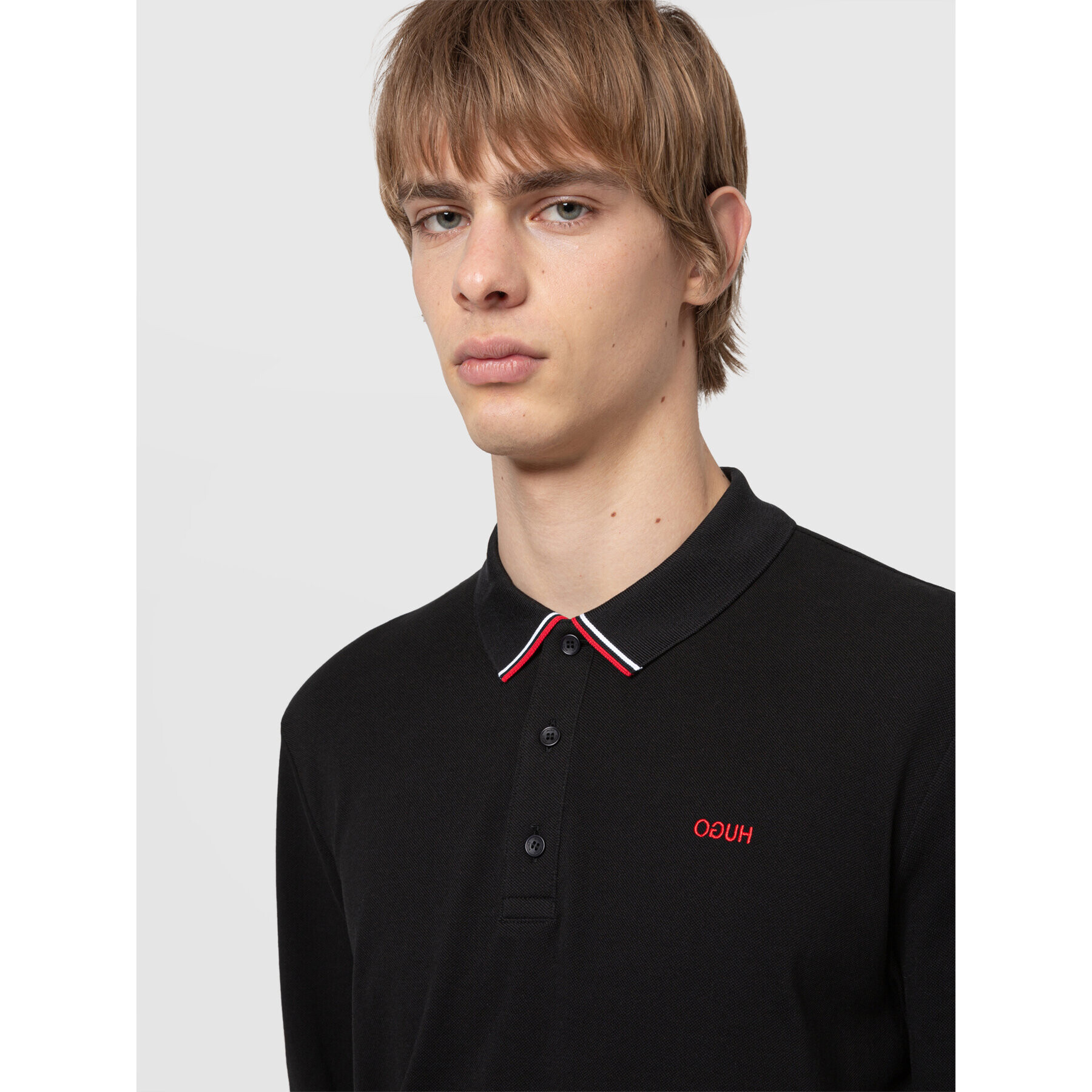 Hugo Tricou polo Donol 211 50442931 Negru Regular Fit - Pled.ro