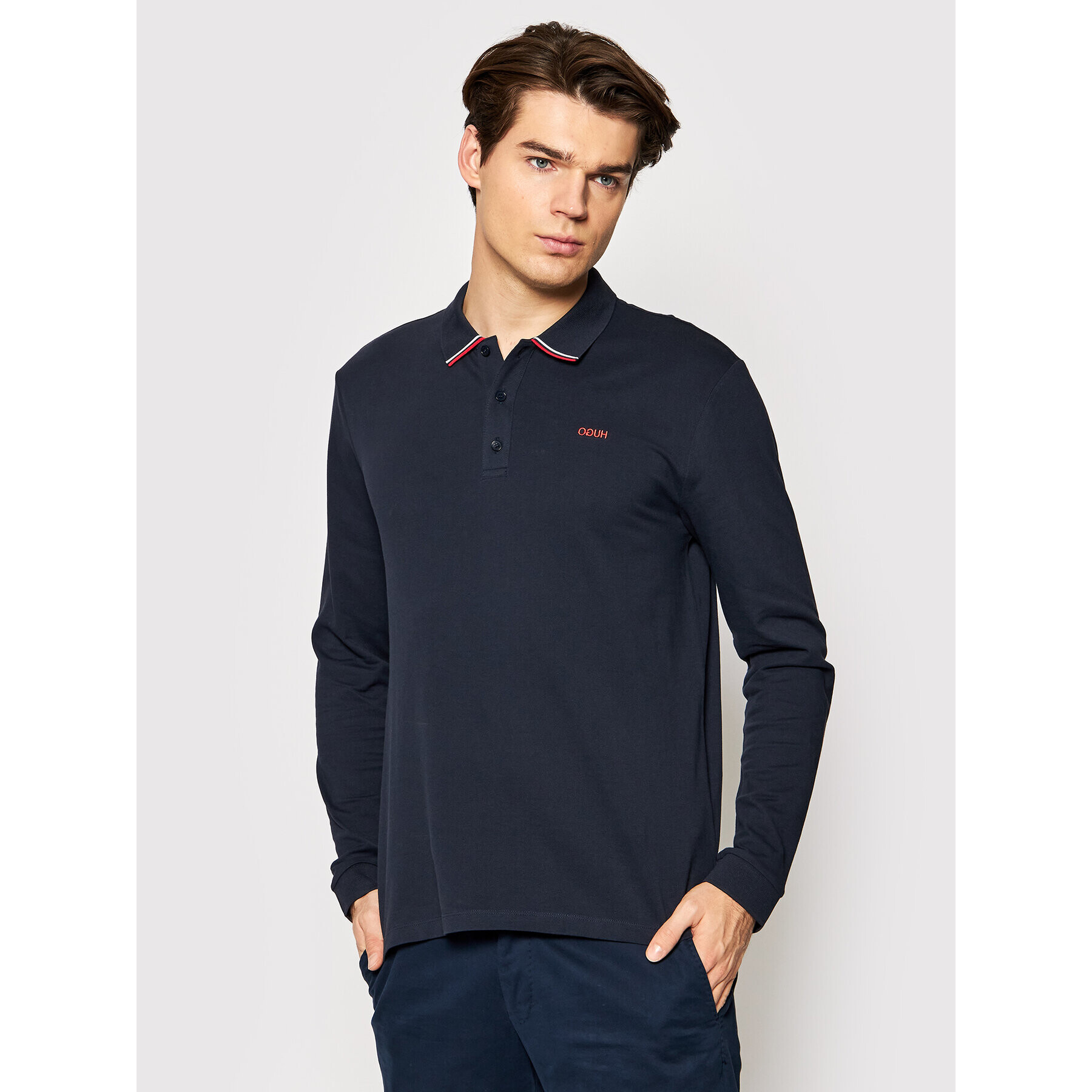 Hugo Tricou polo Donol212 50447957 Bleumarin Regular Fit - Pled.ro