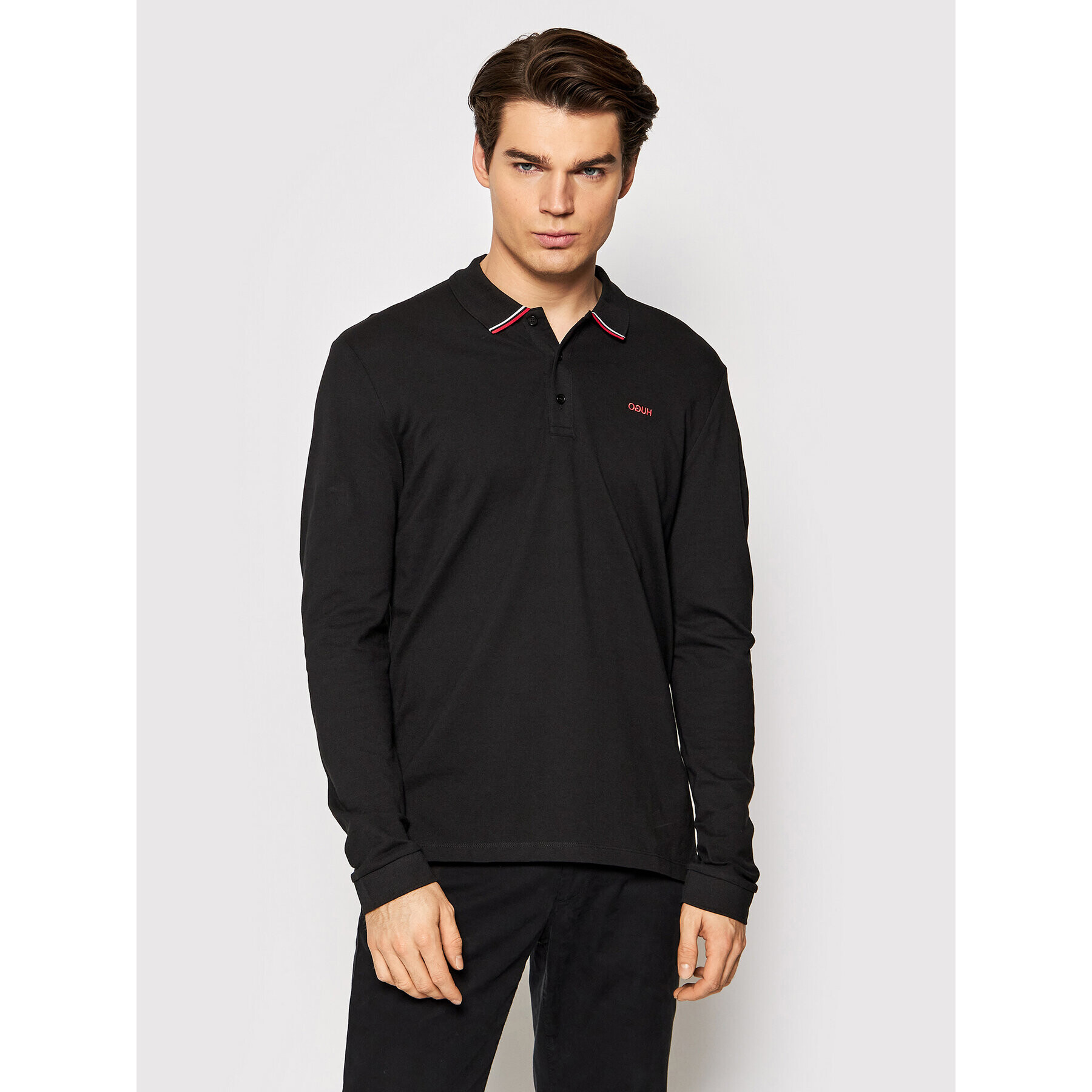 Hugo Tricou polo Donol212 50447957 Negru Regular Fit - Pled.ro