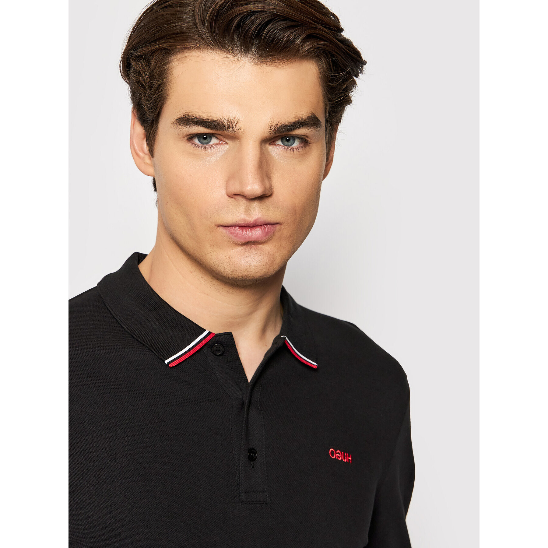 Hugo Tricou polo Donol212 50447957 Negru Regular Fit - Pled.ro