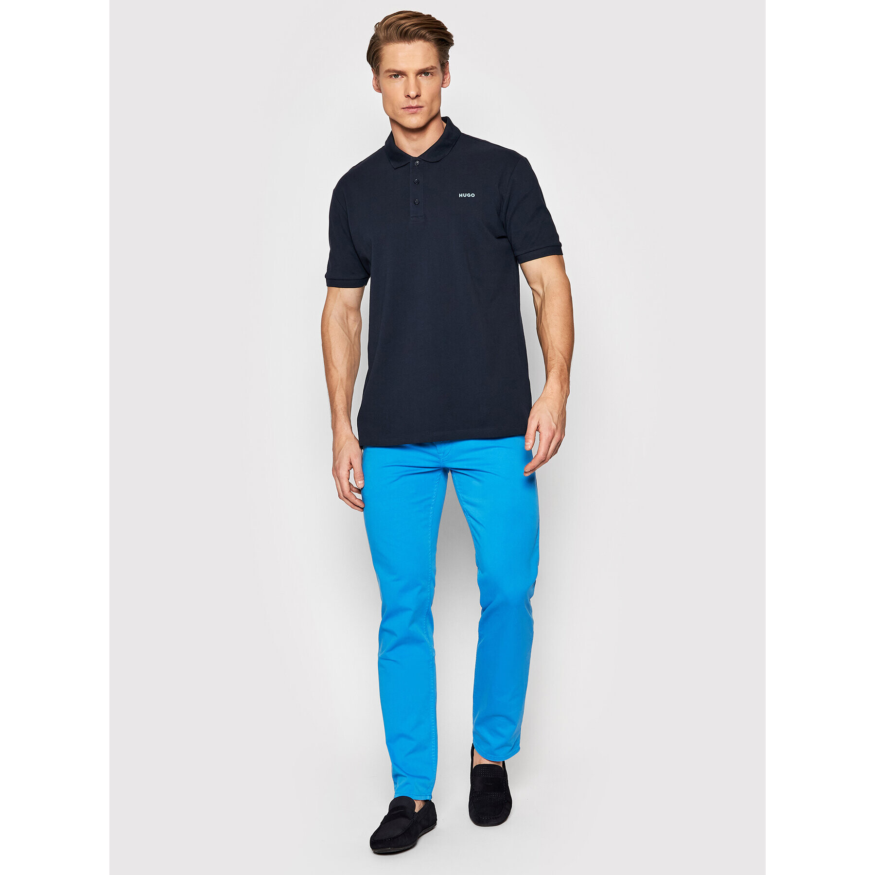 Hugo Tricou polo Donos222 50466182 Bleumarin Regular Fit - Pled.ro