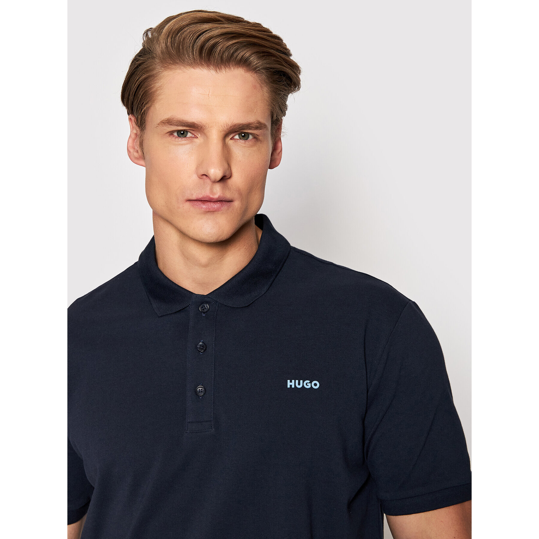 Hugo Tricou polo Donos222 50466182 Bleumarin Regular Fit - Pled.ro