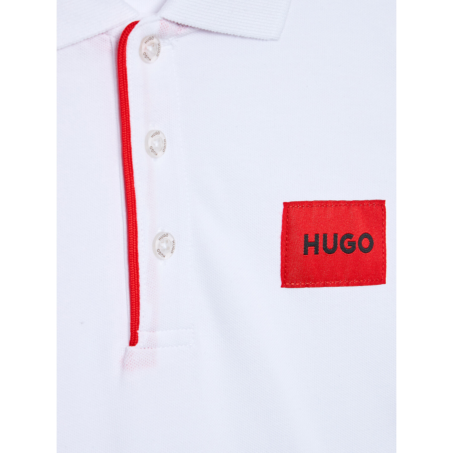 Hugo Tricou polo G25111 D Alb Regular Fit - Pled.ro