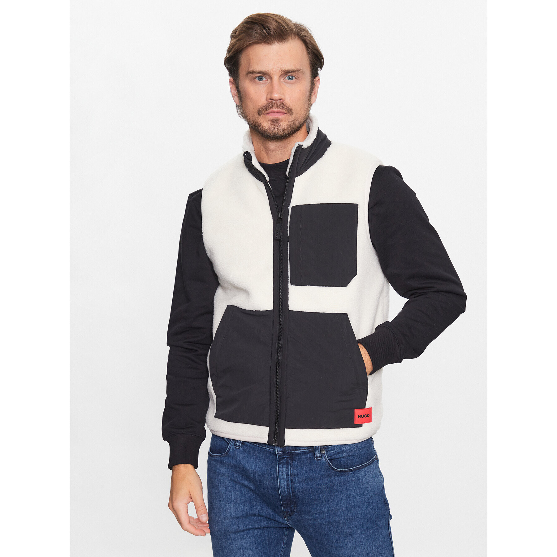 Hugo Vestă Dangerine 50475876 Écru Regular Fit - Pled.ro