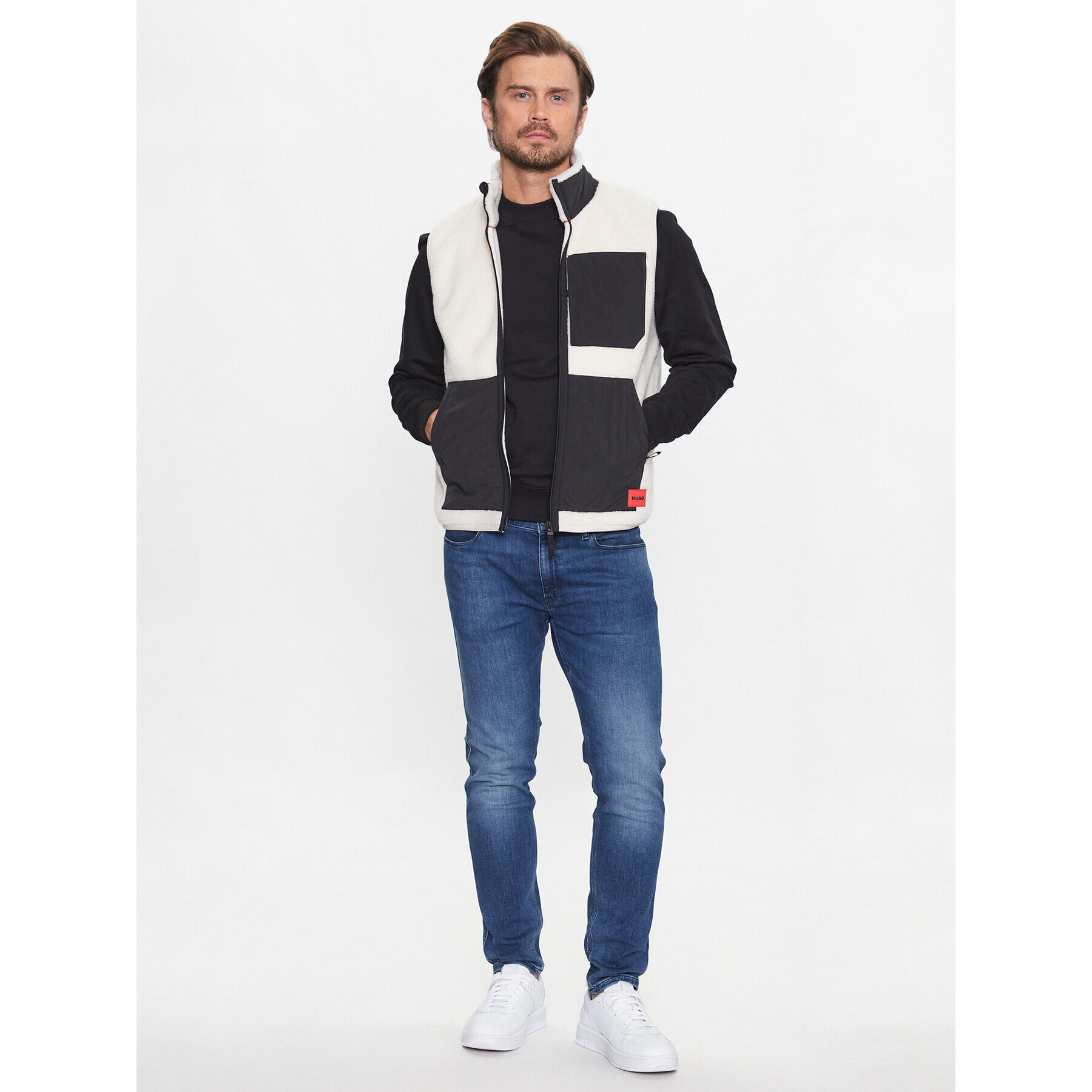 Hugo Vestă Dangerine 50475876 Écru Regular Fit - Pled.ro