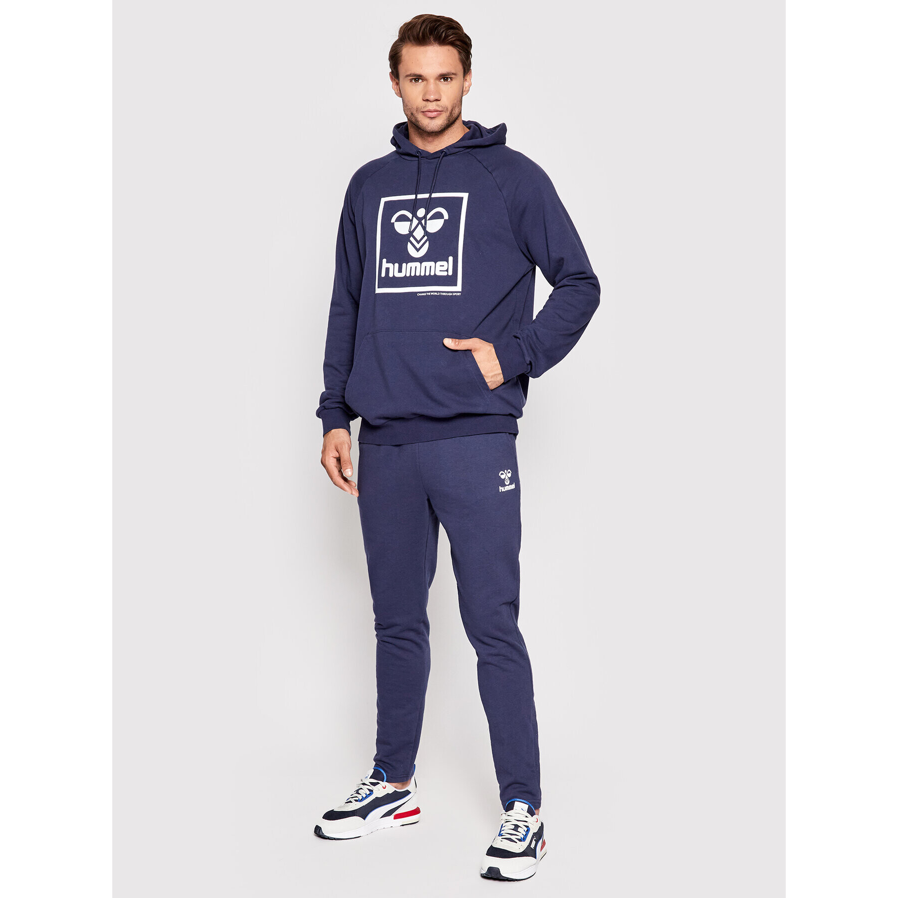 Hummel Bluză Isam 2.0 214333 Bleumarin Regular Fit - Pled.ro