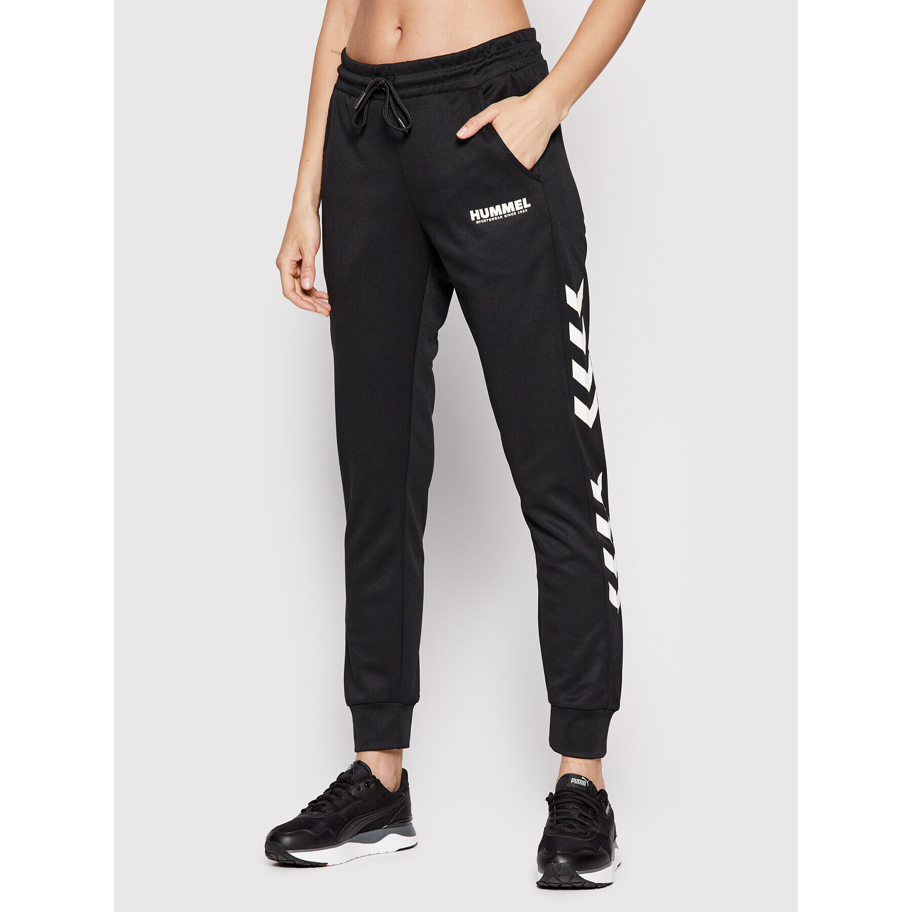 Hummel Pantaloni trening Legacy Poly 212698 Negru Regular Fit - Pled.ro