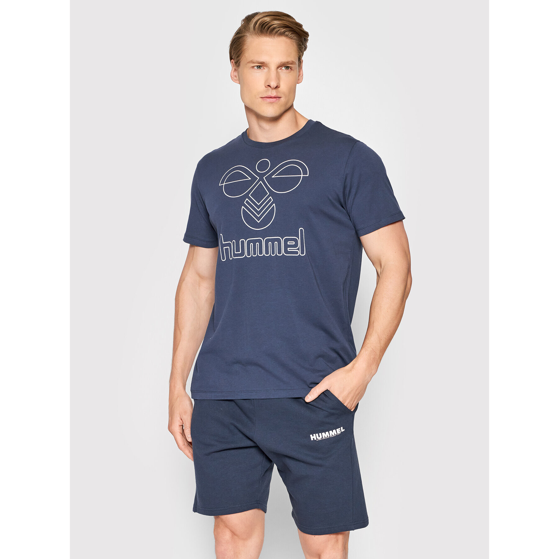 Hummel Tricou Peter 206167 Bleumarin Regular Fit - Pled.ro