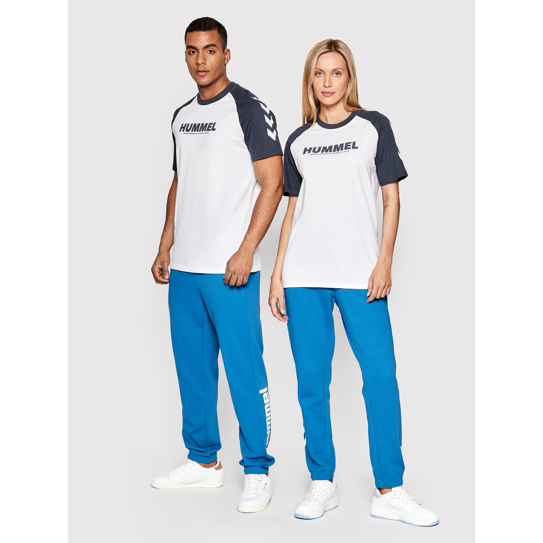 Hummel Tricou Unisex Legacy Blocked 212873 Alb Regular Fit - Pled.ro