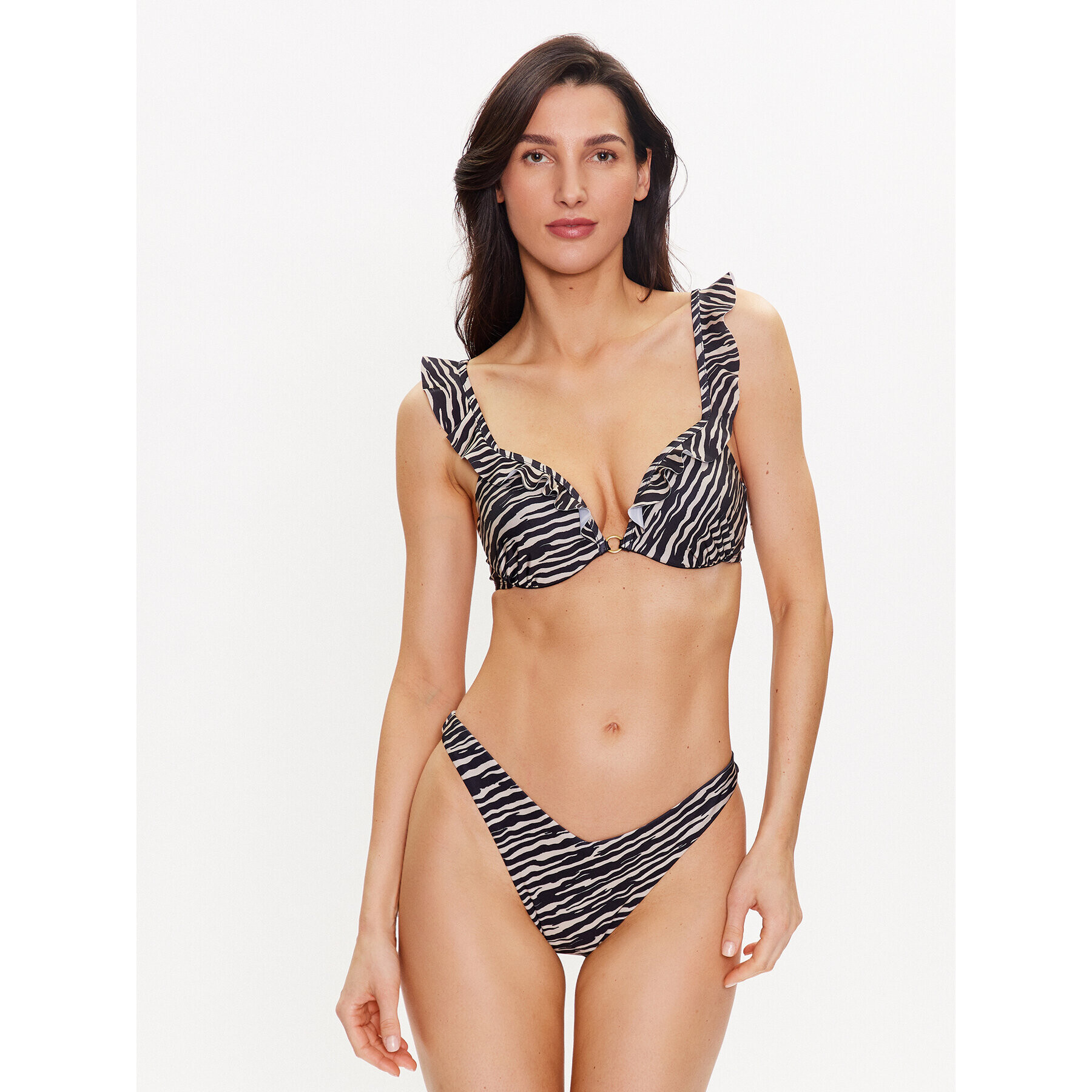 Hunkemöller Bikini partea de jos Zebra 201910 Colorat - Pled.ro