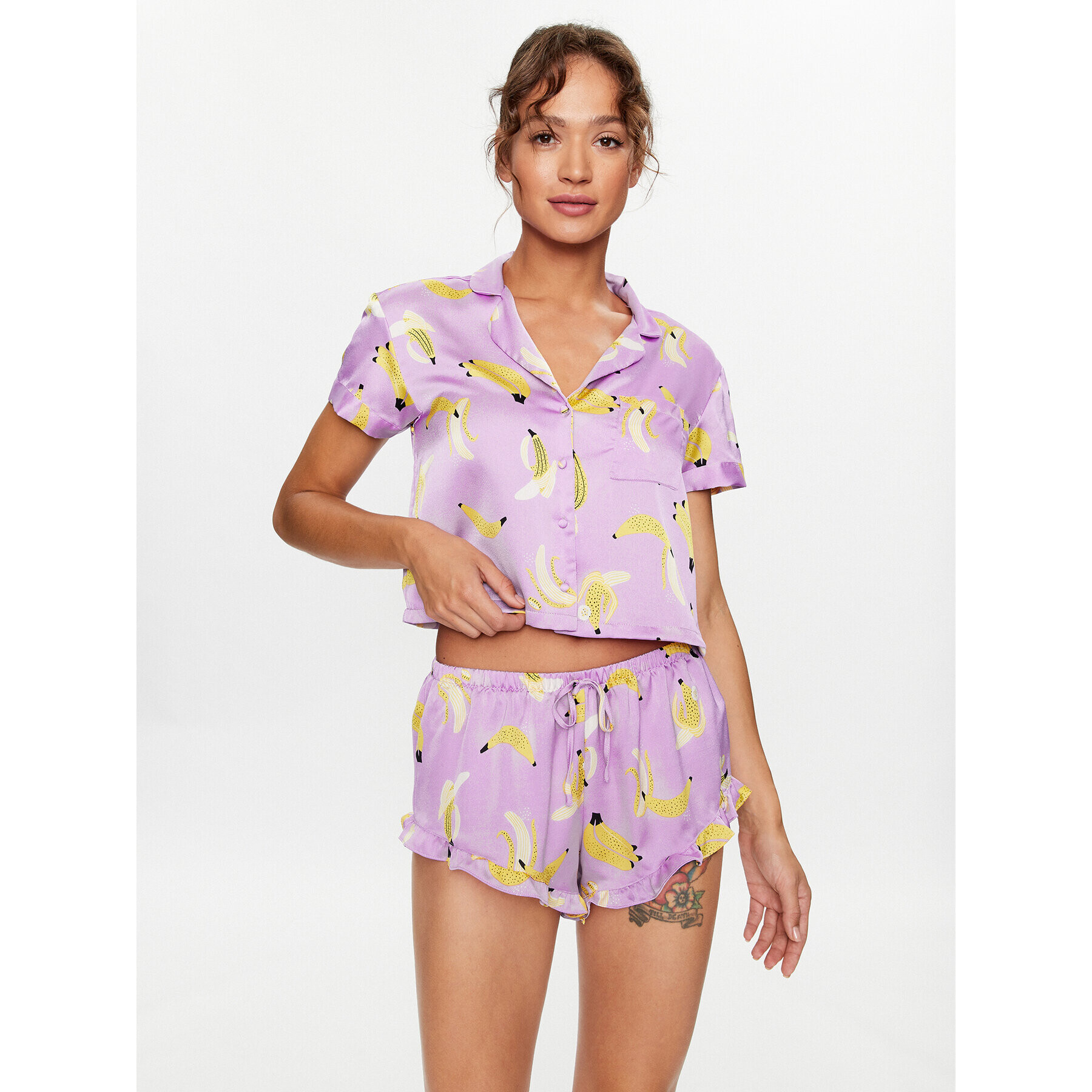 Hunkemöller Cămașă pijama 203161 Roz Comfortable Fit - Pled.ro