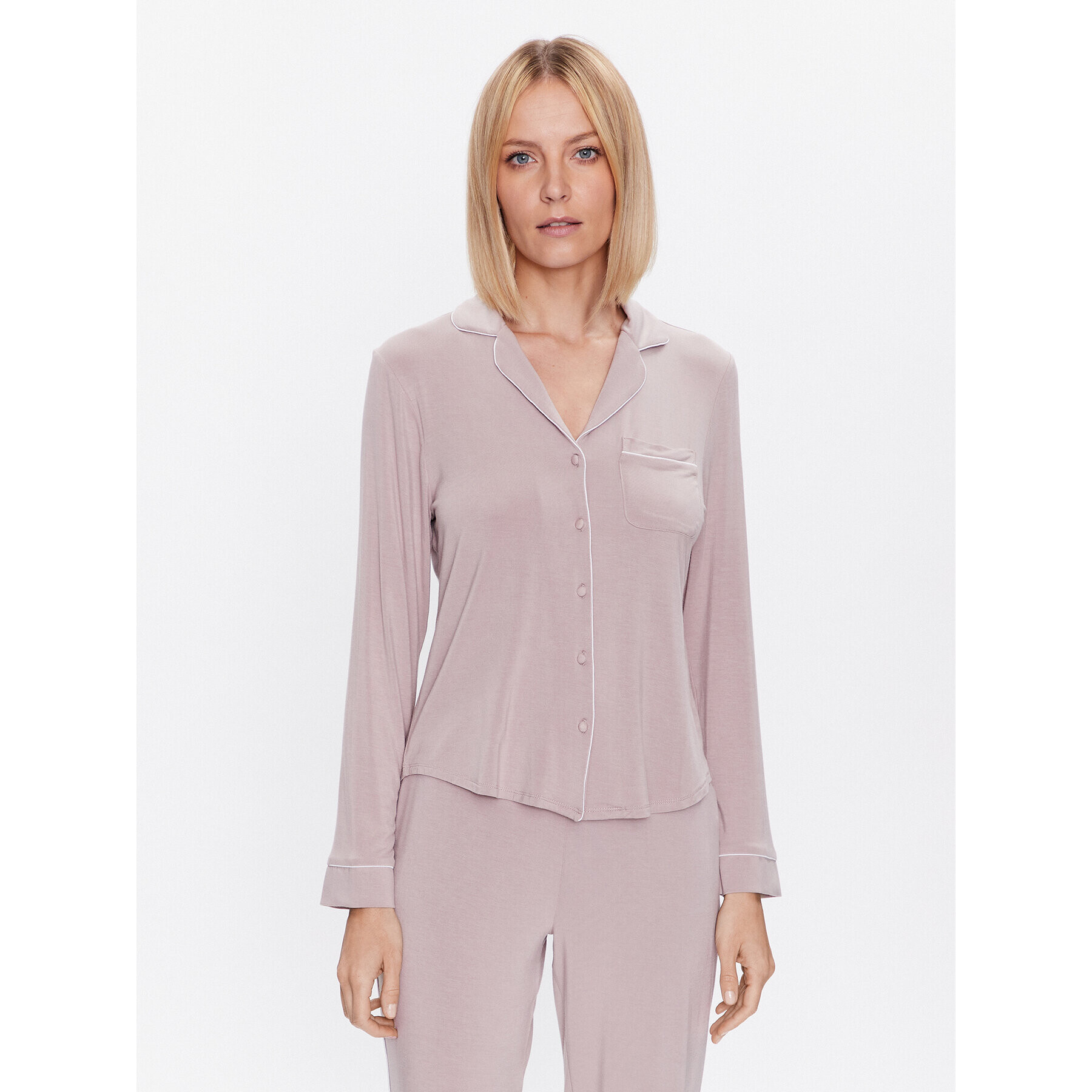 Hunkemöller Cămașă pijama Jacket 201741 Roz Regular Fit - Pled.ro