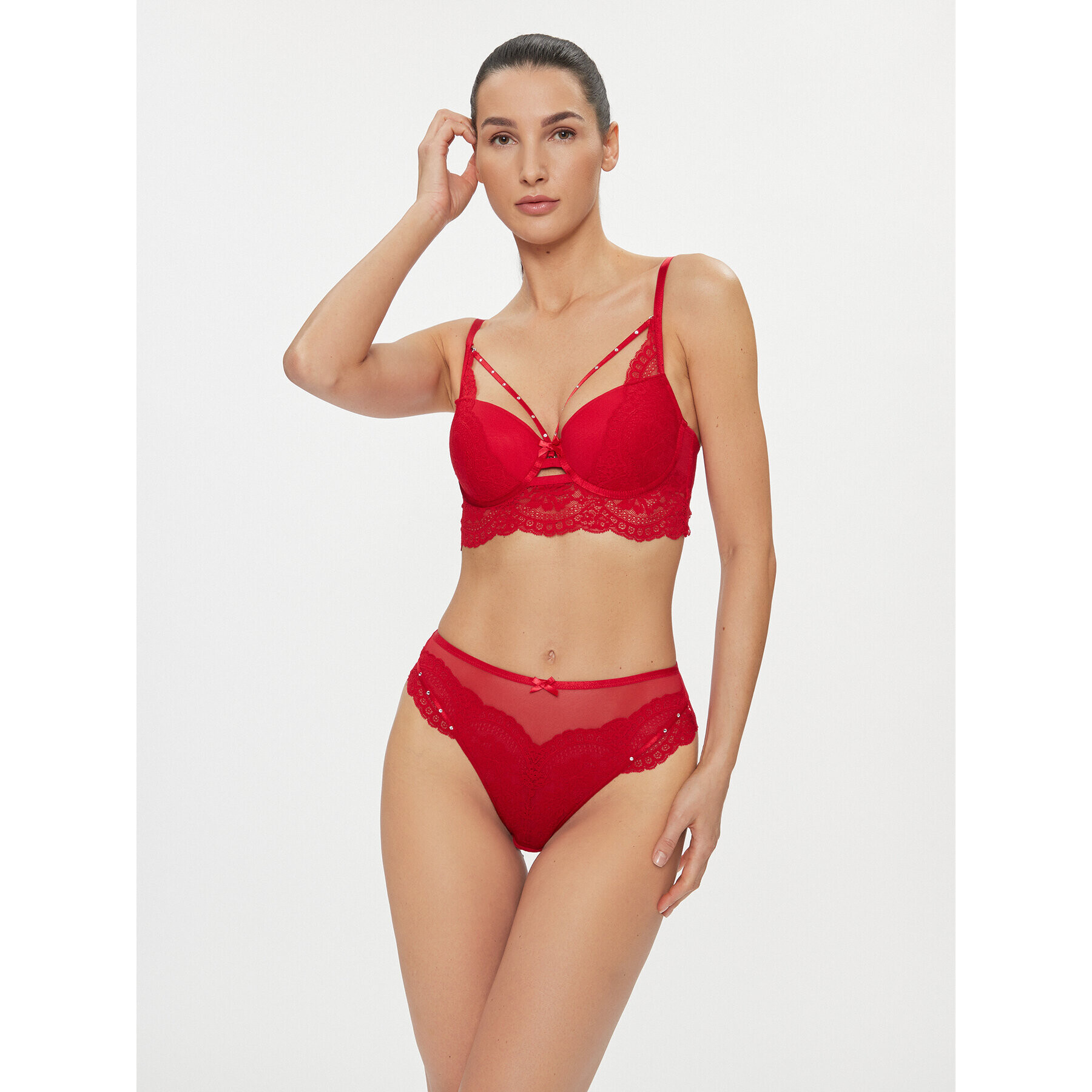 Hunkemöller Chilot brazilian Mariah Brazilian H 203561 Roșu - Pled.ro