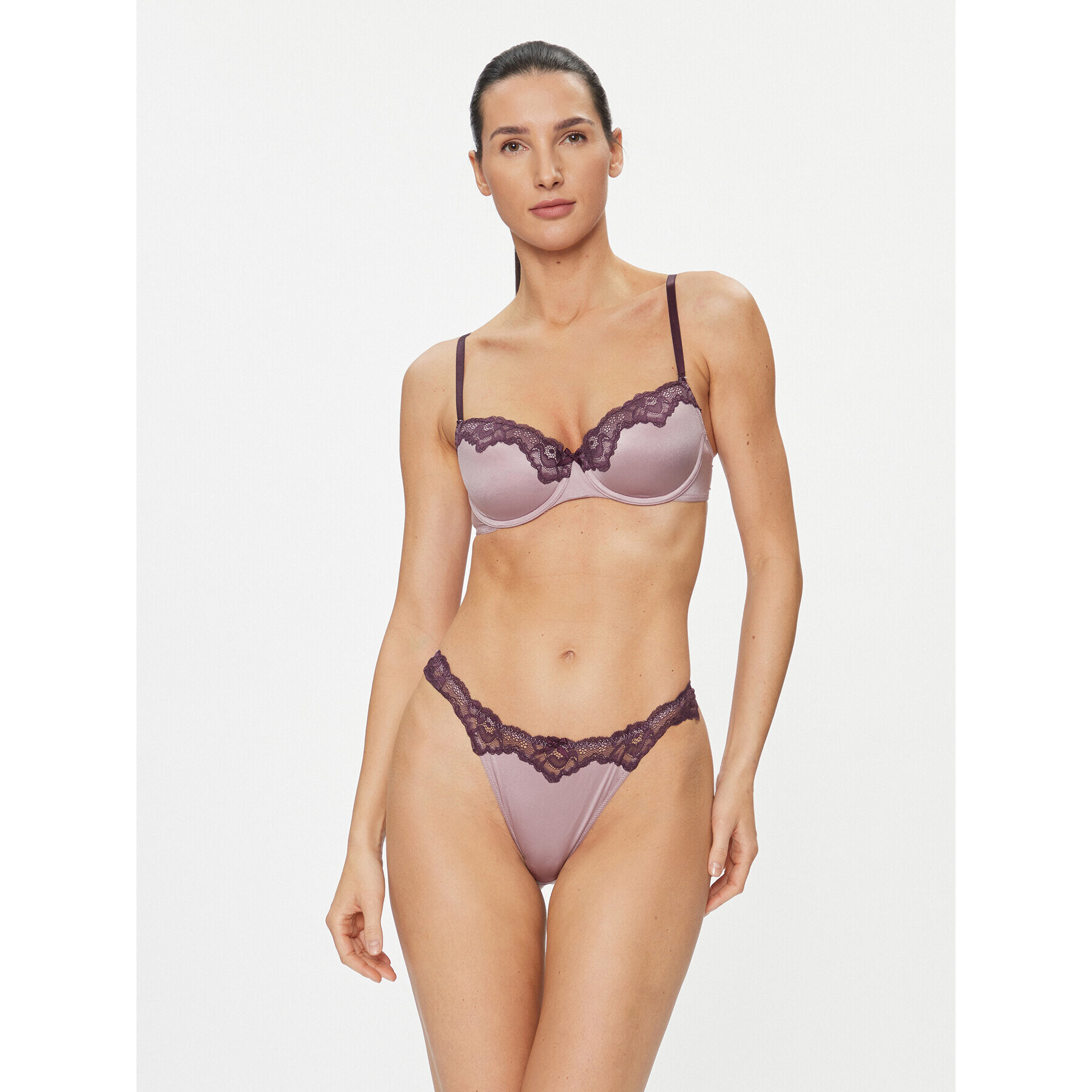 Hunkemöller Chilot tanga Lace & Shine 203624 Violet - Pled.ro