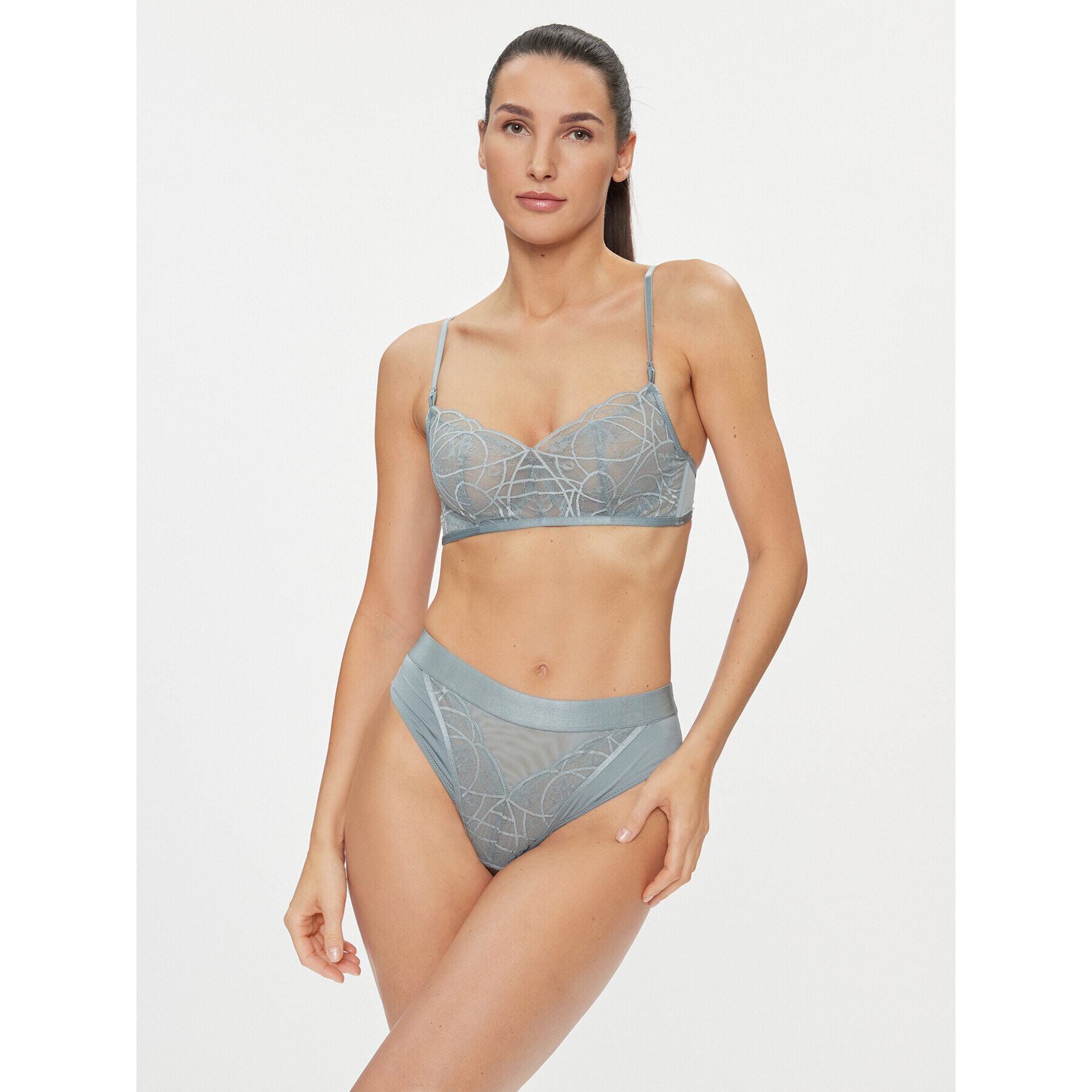 Hunkemöller Chilot tanga Luna 202678 Albastru - Pled.ro