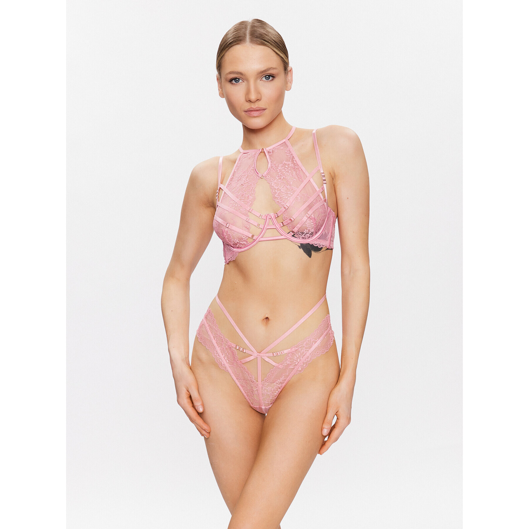 Hunkemöller Chilot tanga Roxanne 201011 Roz - Pled.ro